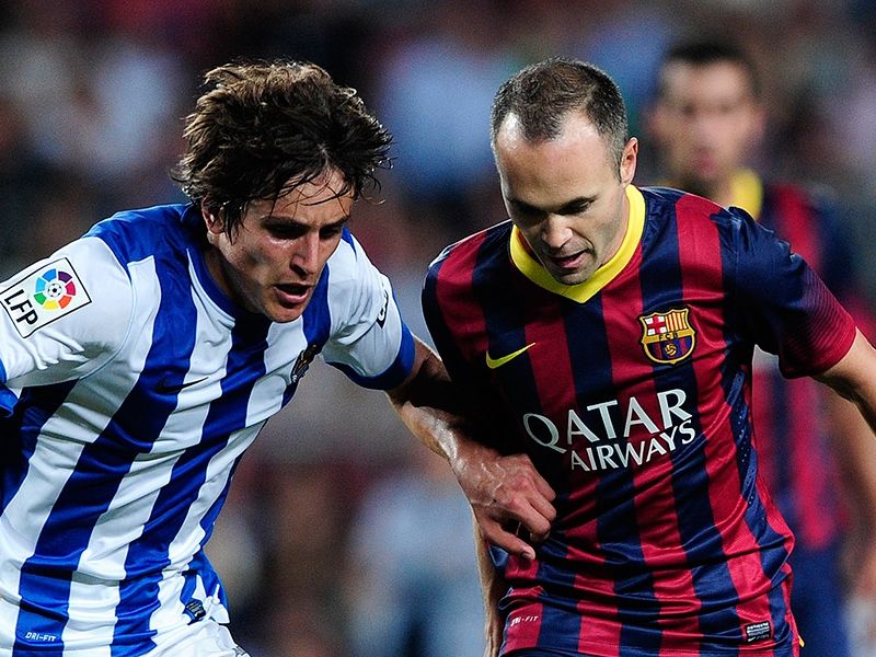 Inigo Martinez Berridi Andres Iniesta Barcelona Real Sociedad La Liga
