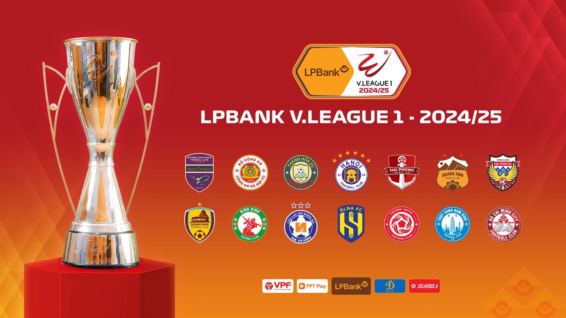 V.League 2024-25 trophy and clubs