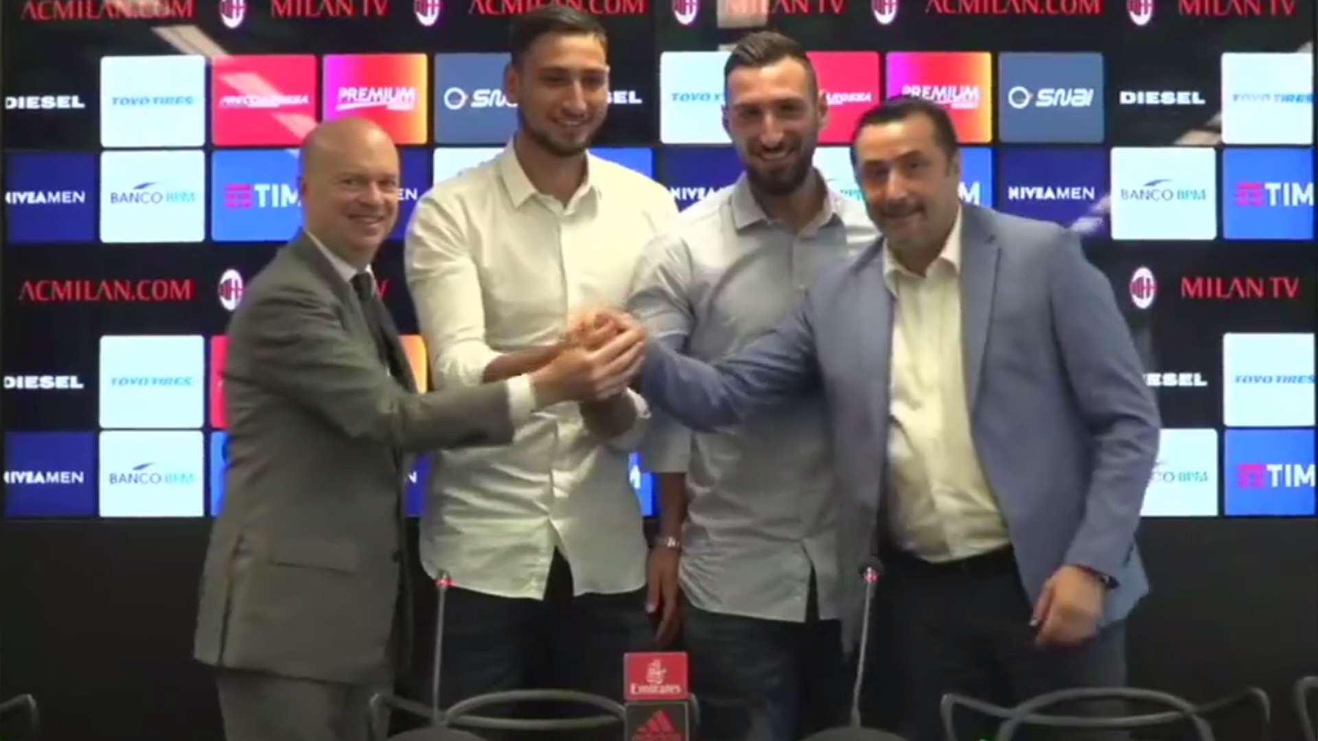 Gianluigi Donnarumma Antonio Donnarumma Fassone Mirabelli Milan