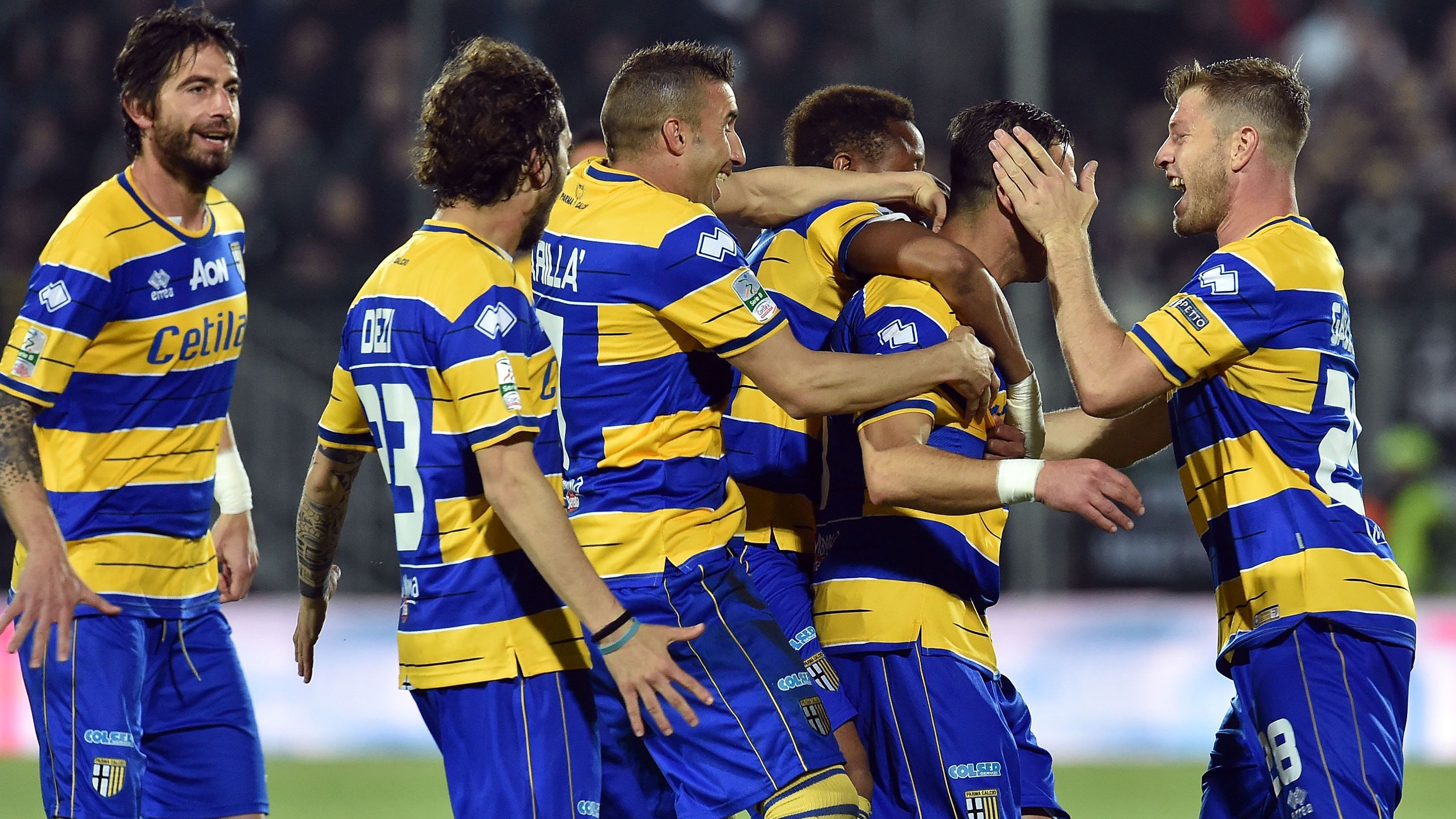 Ascoli Parma celebrating