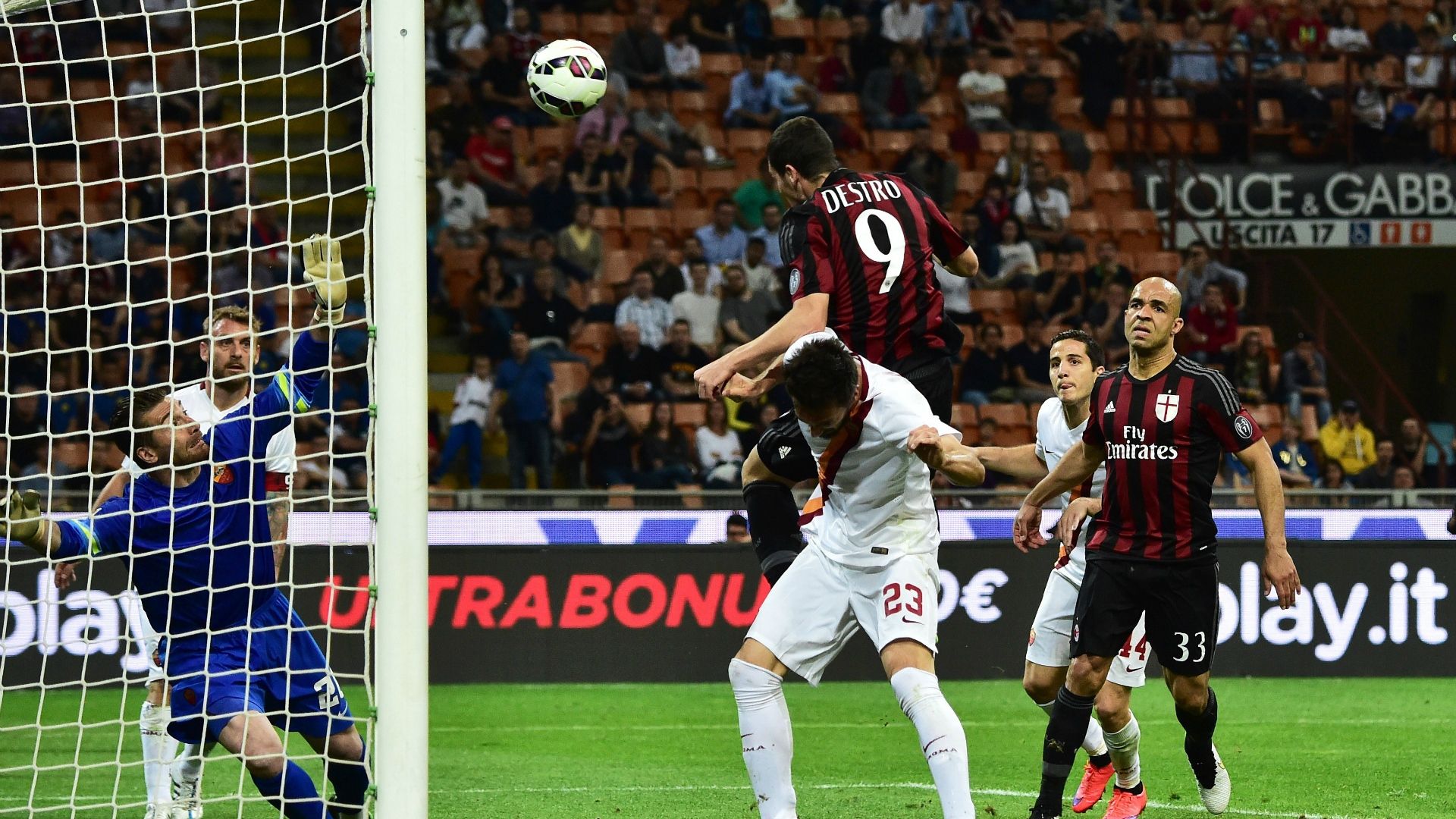 Mattia Destro scores Milan Roma Serie A 09052015