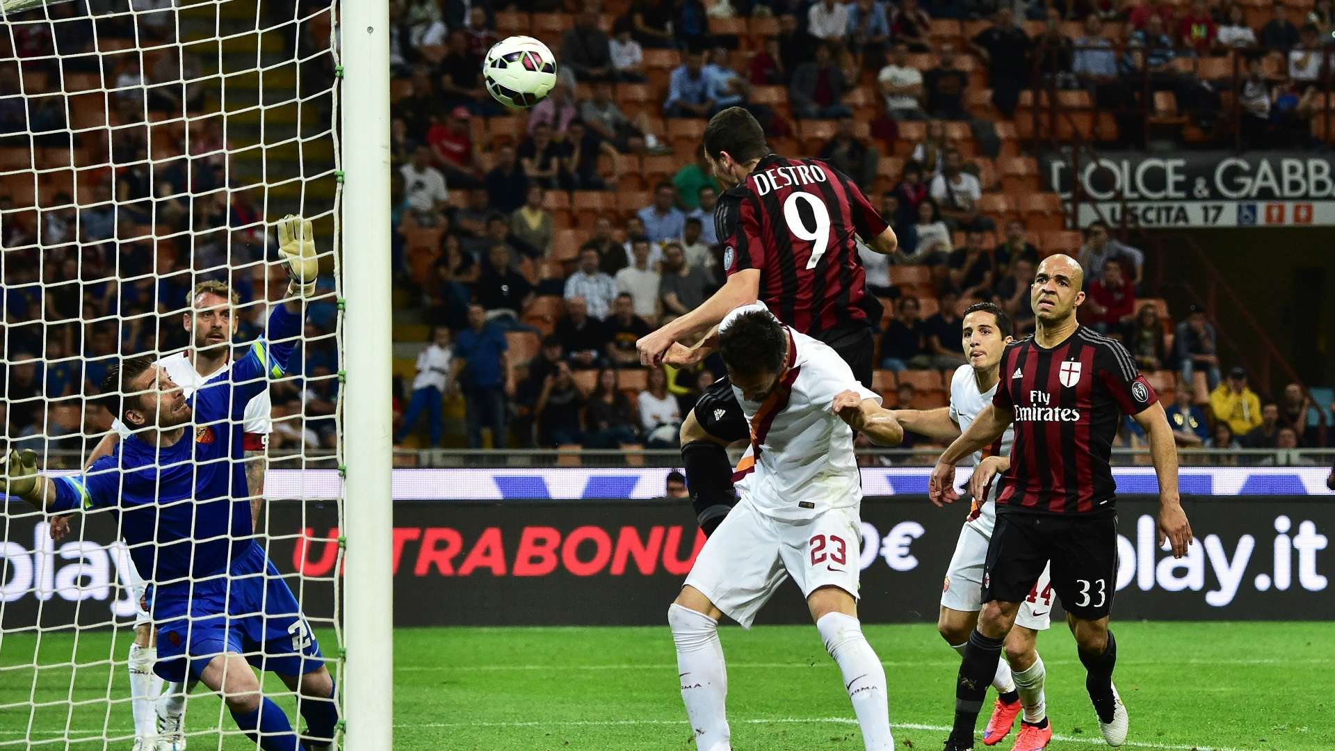 Mattia Destro scores Milan Roma Serie A 09052015
