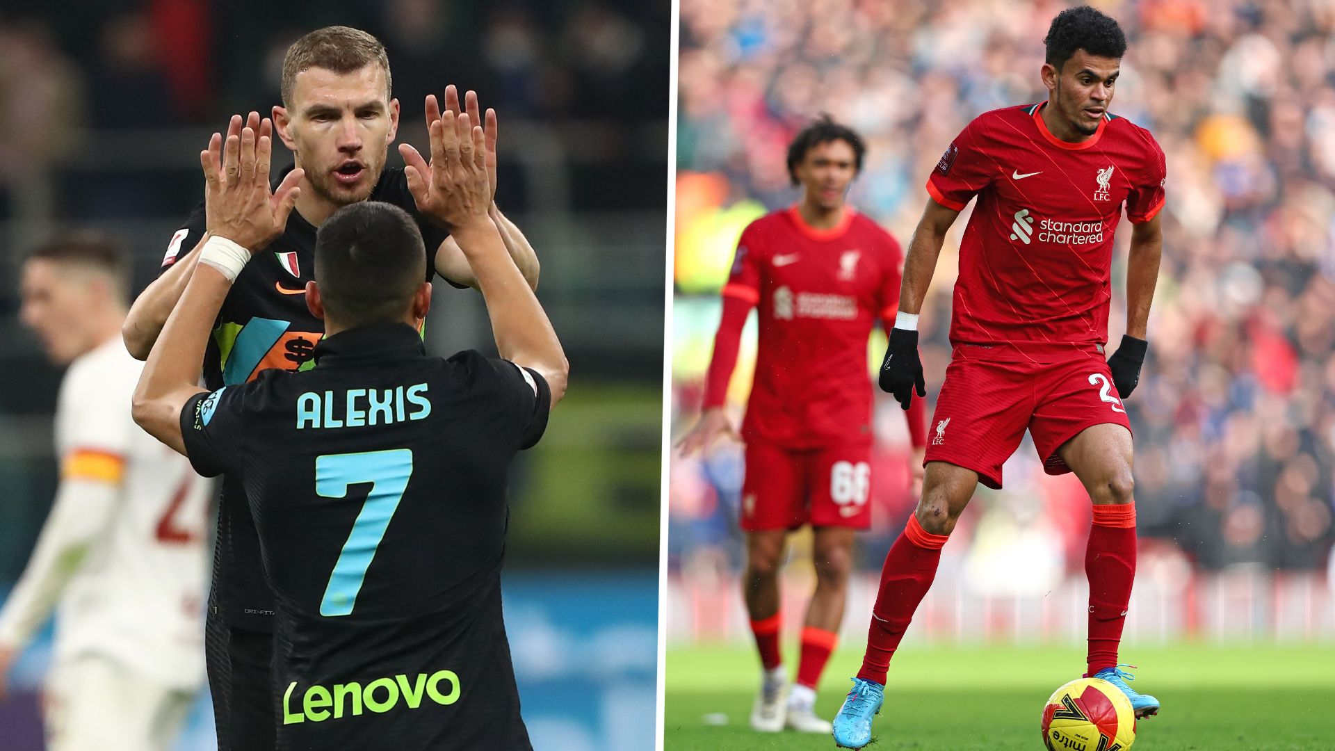 Inter Liverpool para previa 2022 Luis Díaz Alexis Sánchez Edin Dzeko