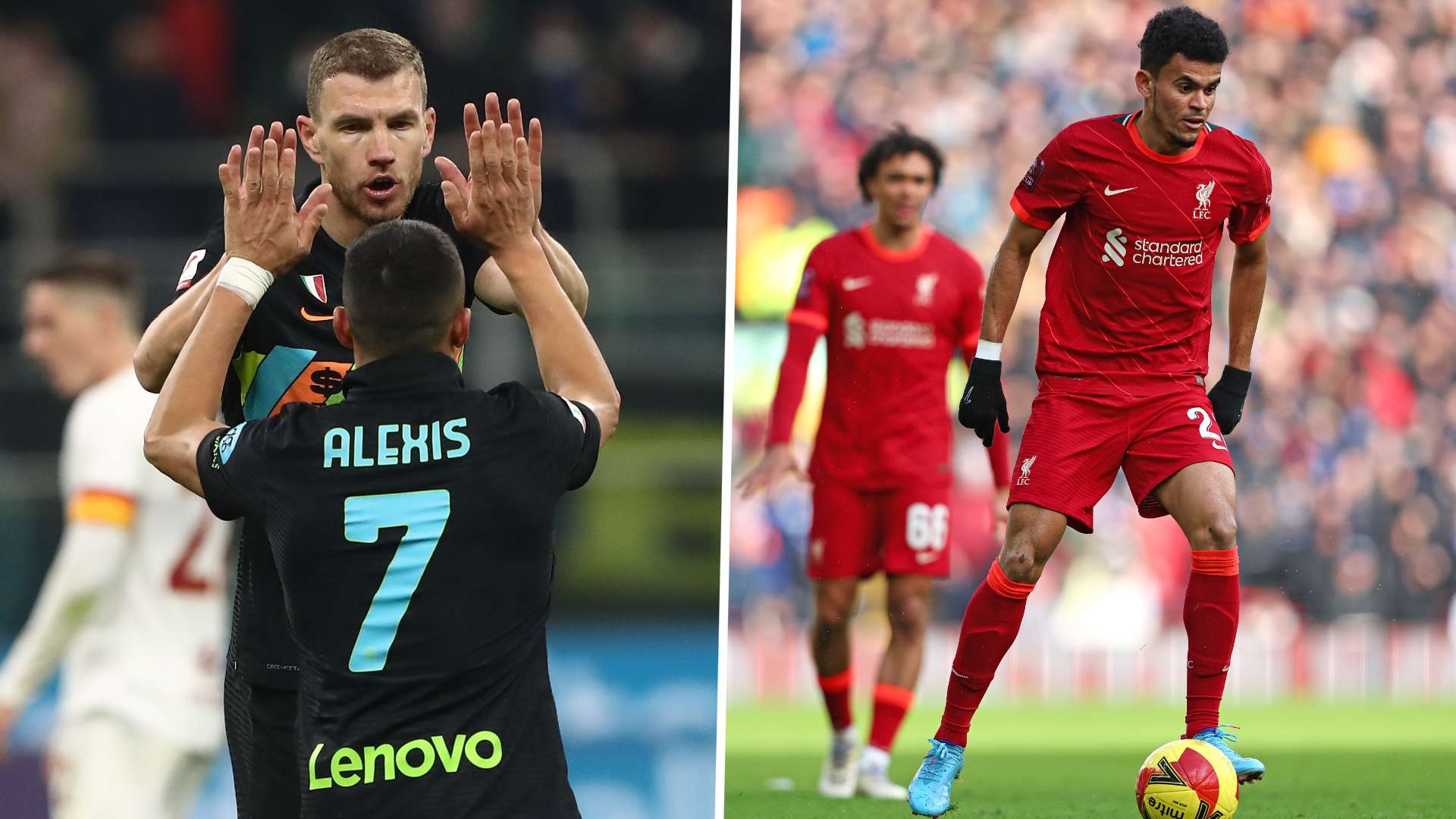Inter Liverpool para previa 2022 Luis Díaz Alexis Sánchez Edin Dzeko
