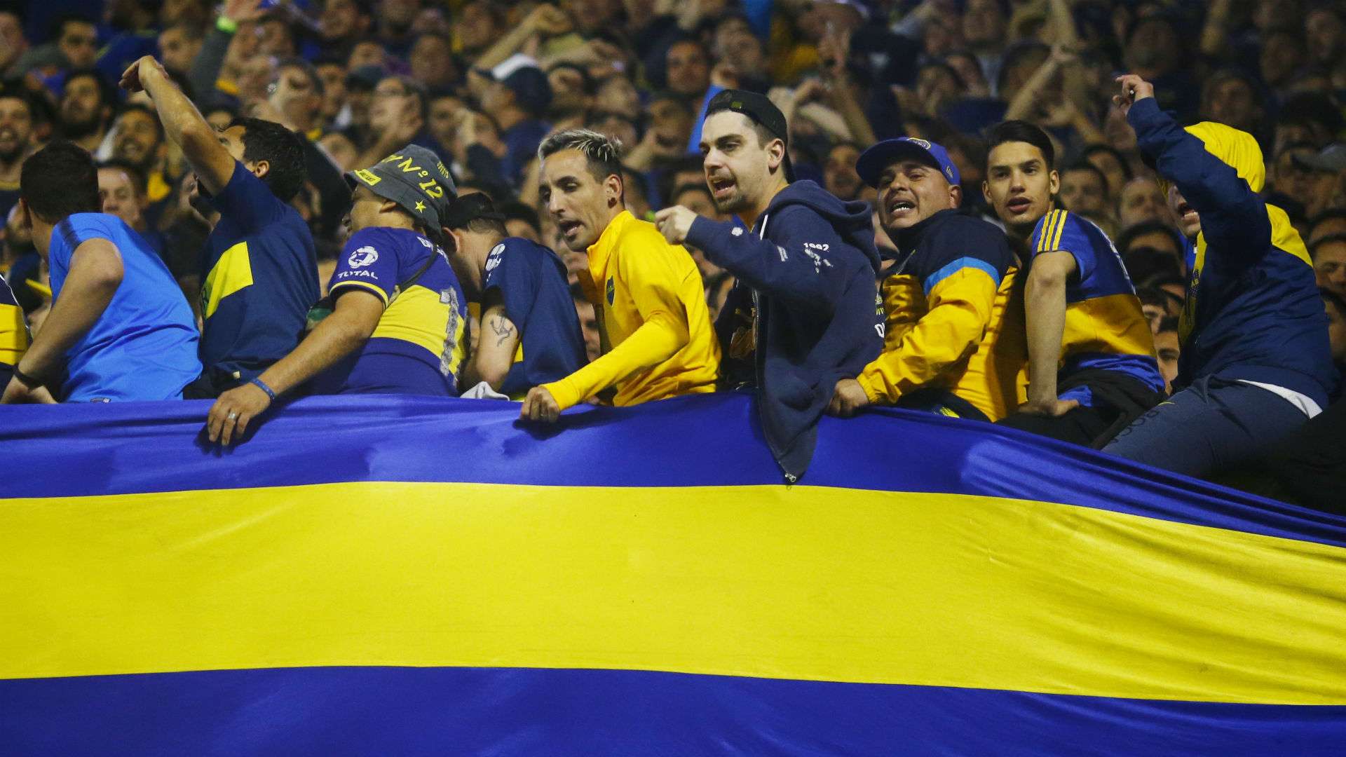 Boca fans hinchas Boca River Copa Libertadores Semifinal 22102019