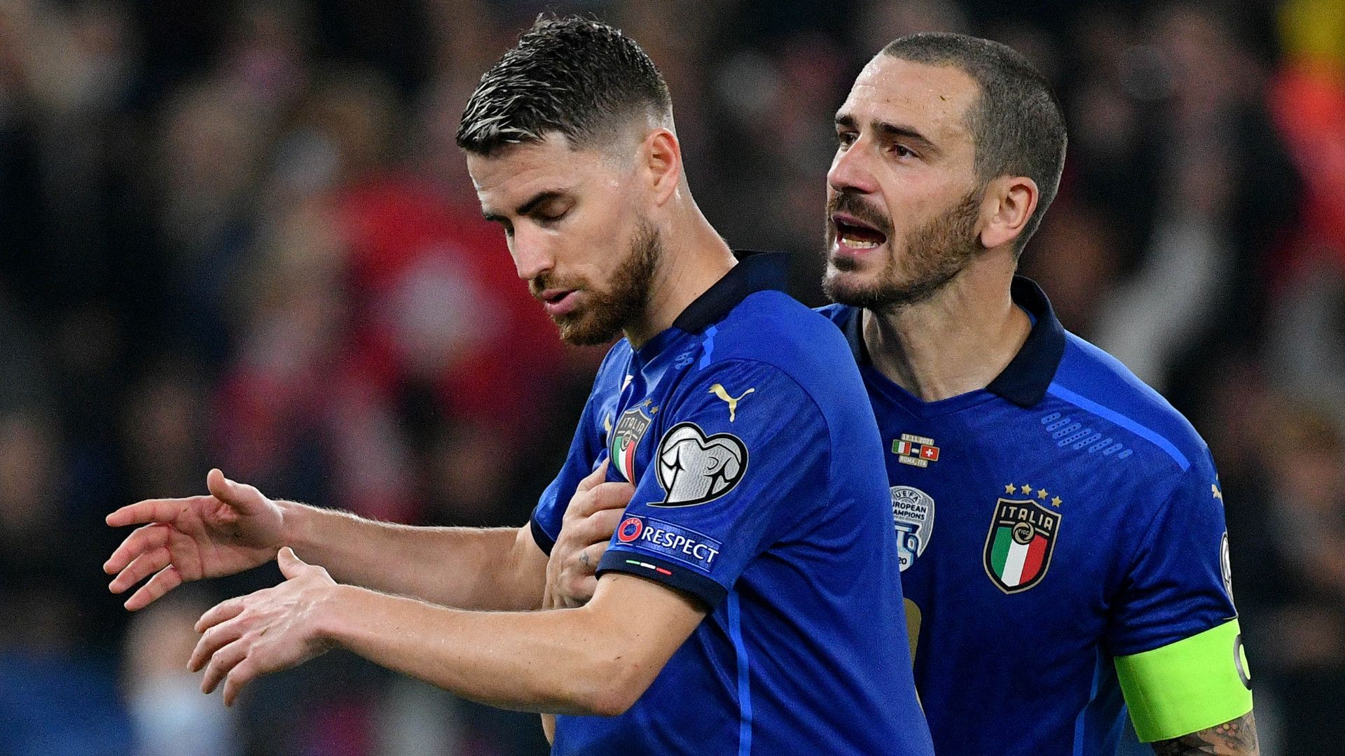 Jorginho Leonardo Bonucci Italy Switzerland