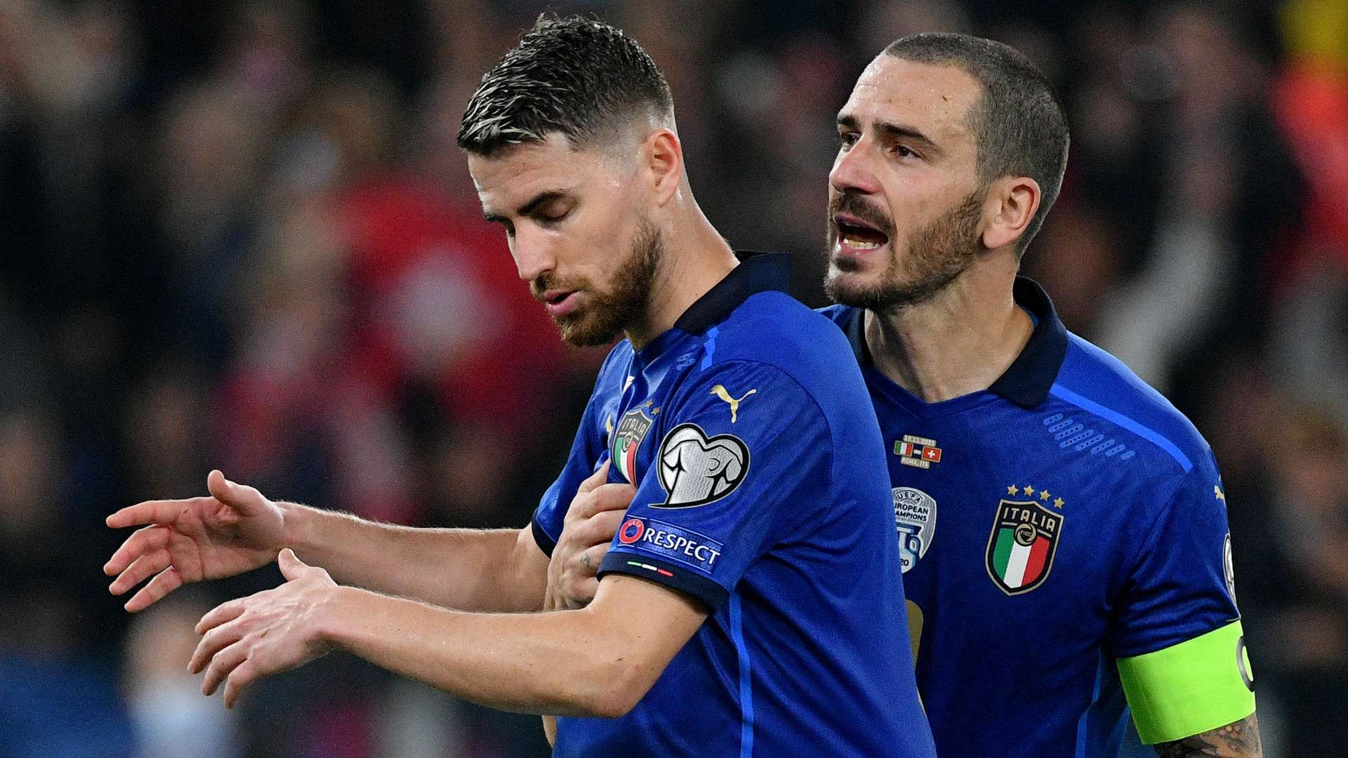 Jorginho Leonardo Bonucci Italy Switzerland