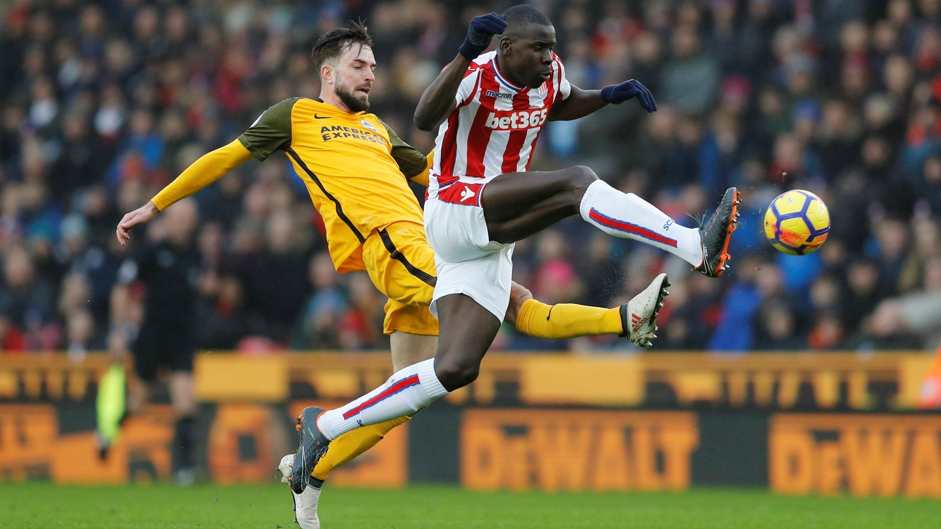 Davy Propper, Kurt Zouma, Stoke City - Brighton & Hove Albion, Premier League 02102018