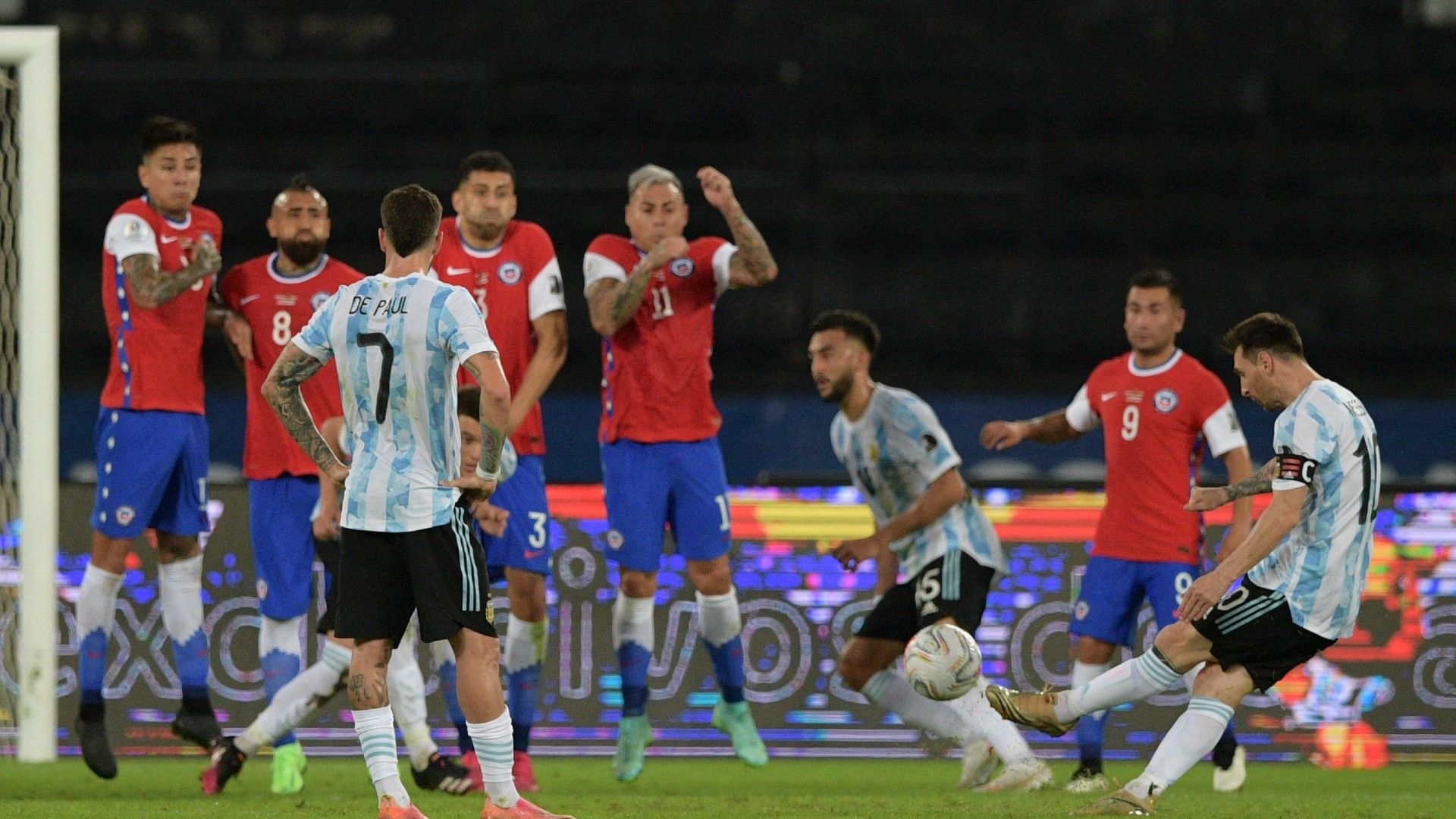 Lionel Messi Argentina Chile Copa America 14062021