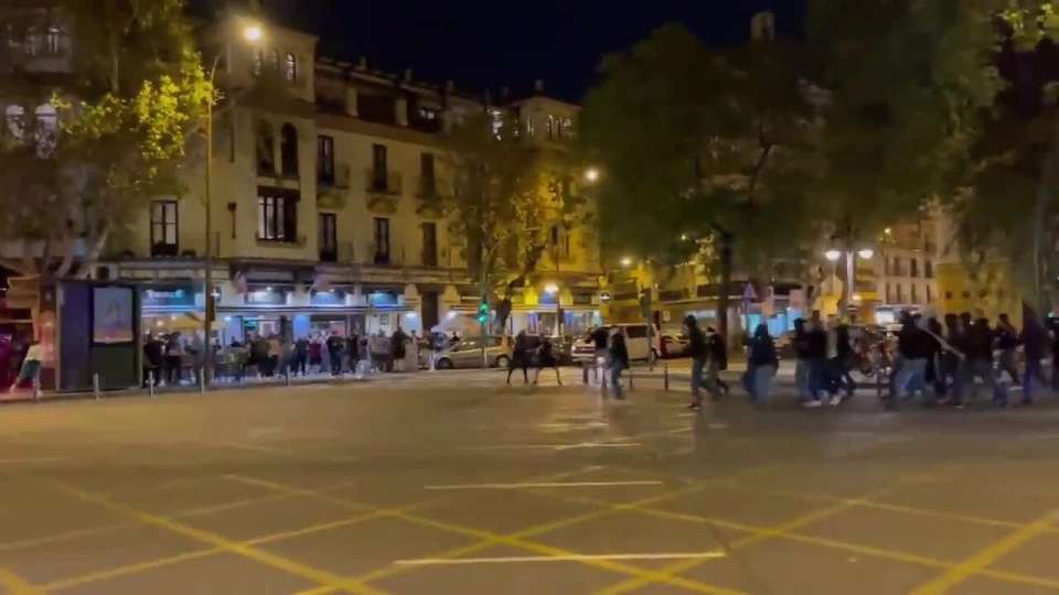 West Ham and Eintracht fans