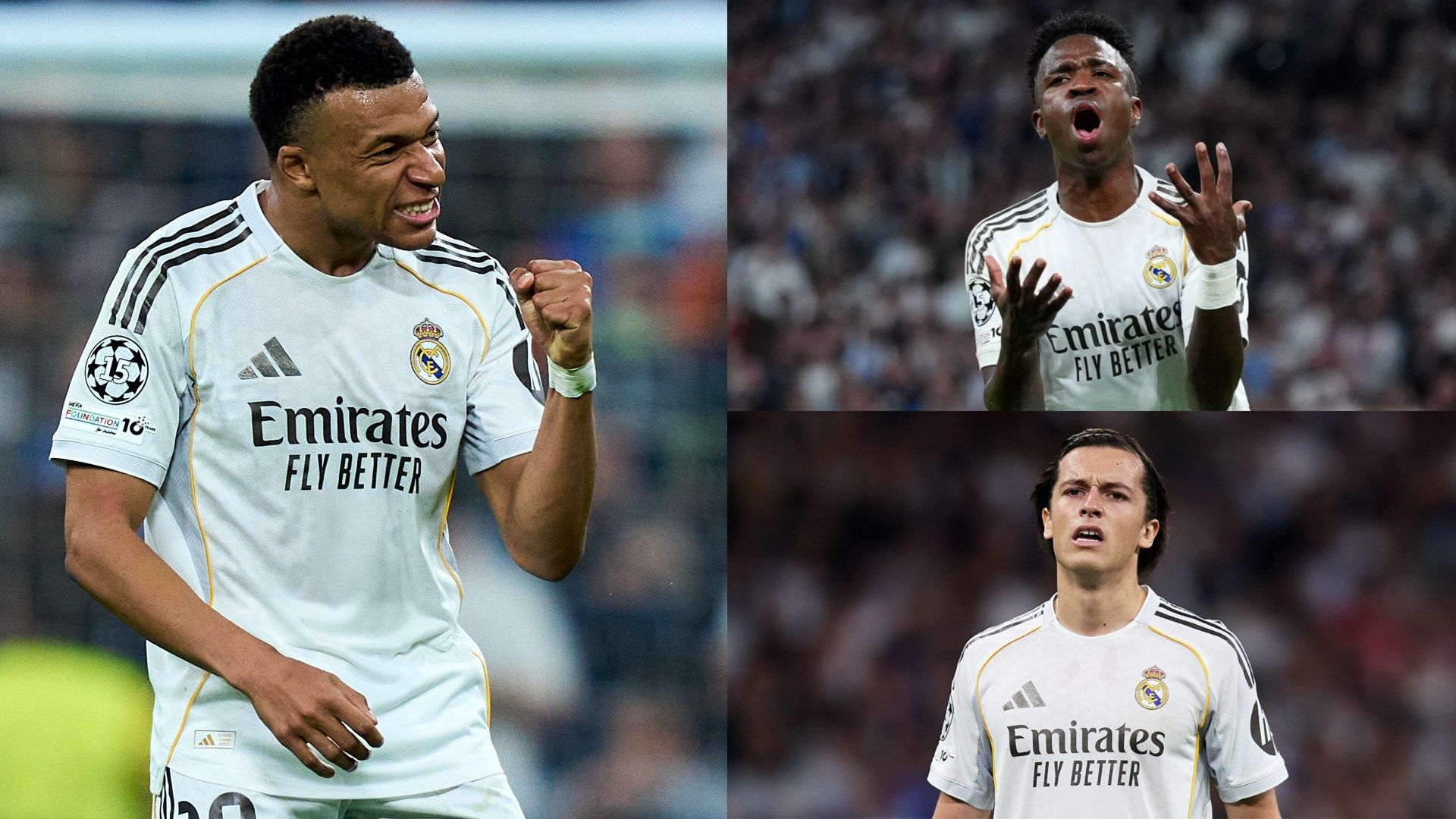 Mbappe Vinicius Carreras Real Madrid GFX