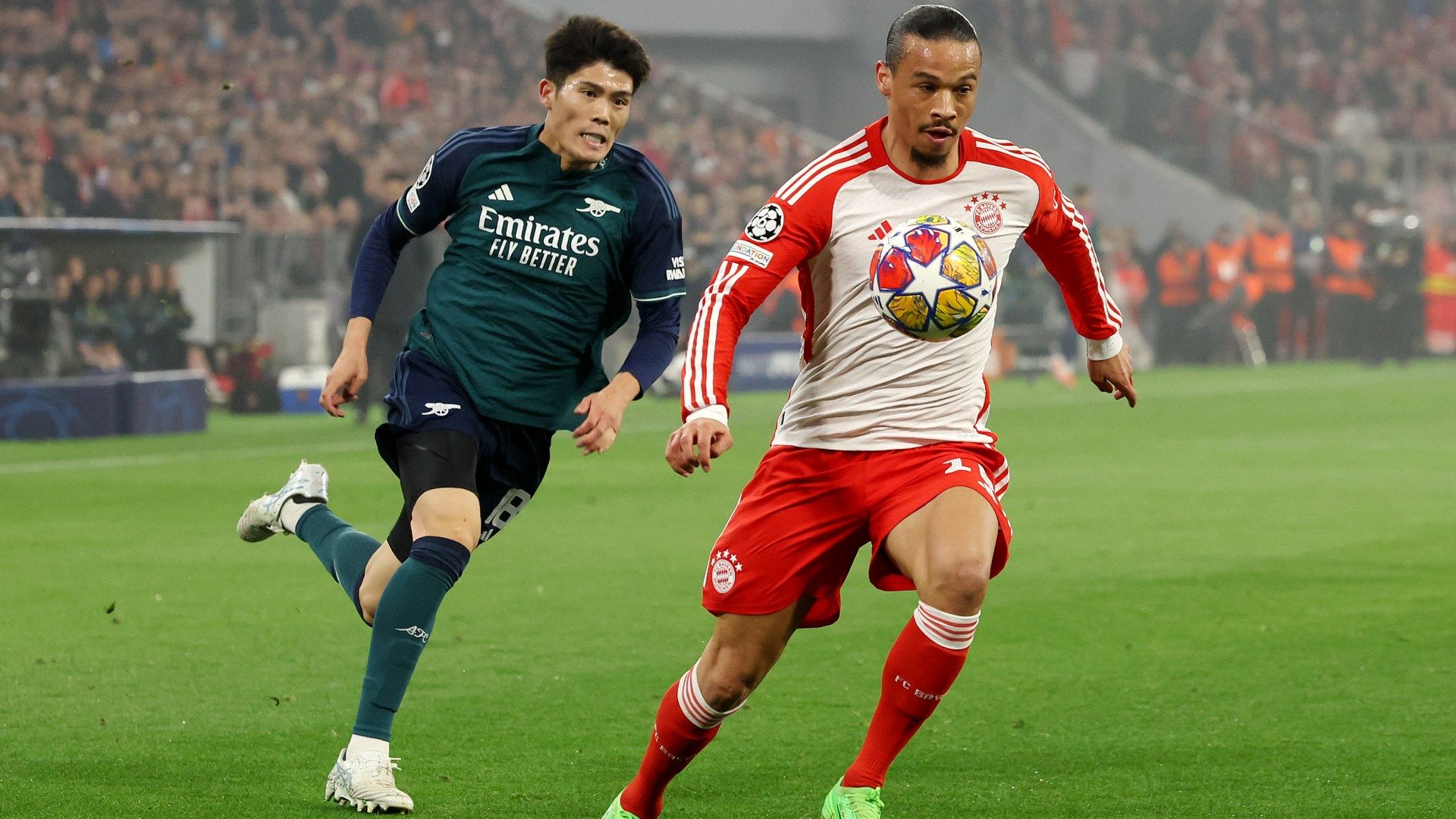 Leroy Sane Bayern Munich Arsenal Champions League 2023-24