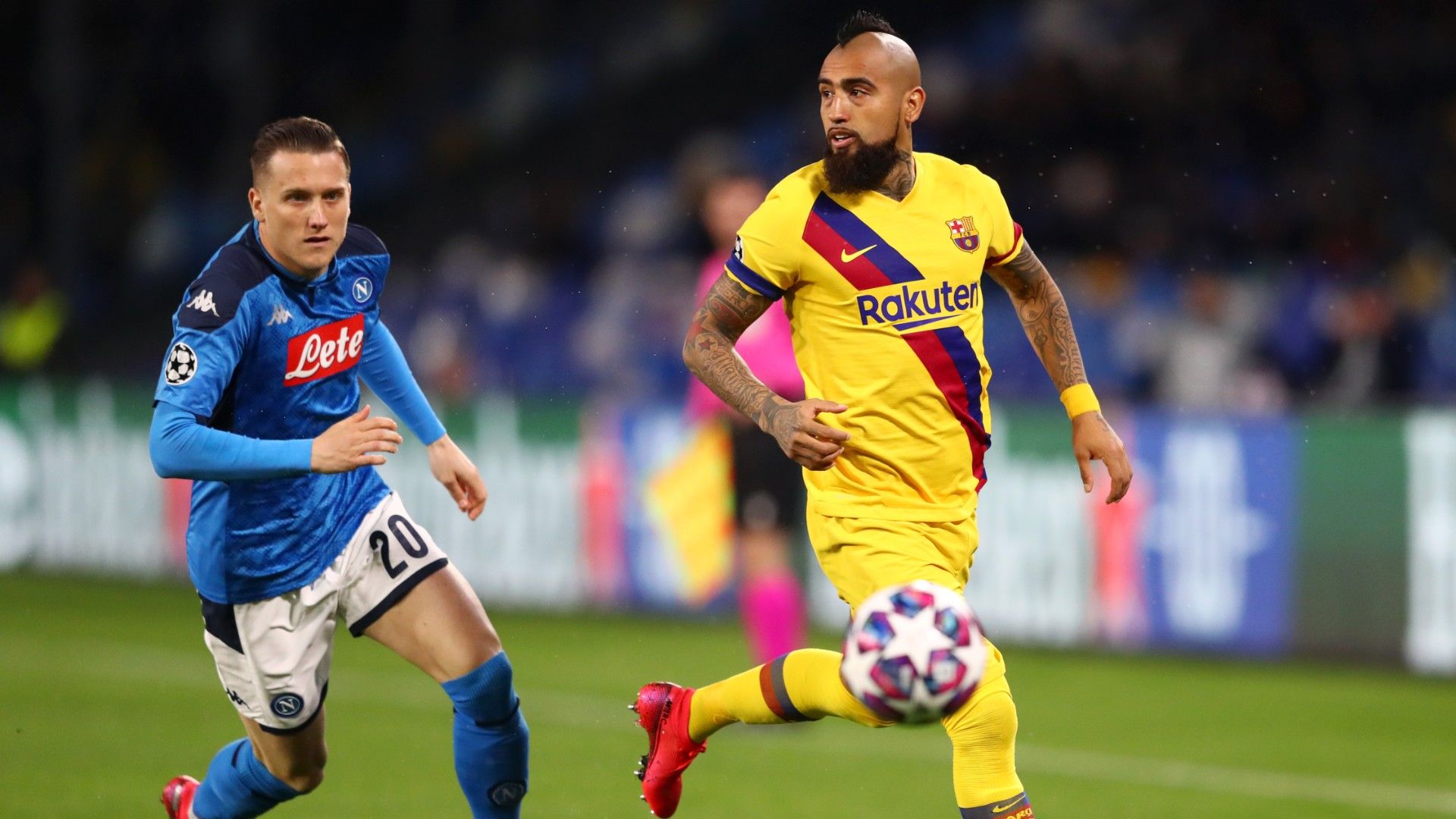 Zielinski Vidal - Napoli Barcelona