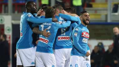 Napoli celebrating Crotone Napoli Serie A
