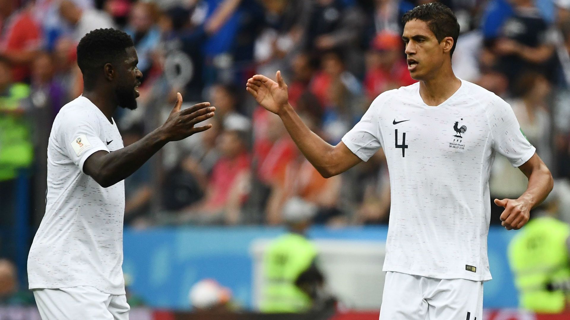Samuel Umtiti Raphael Varane Uruguay France