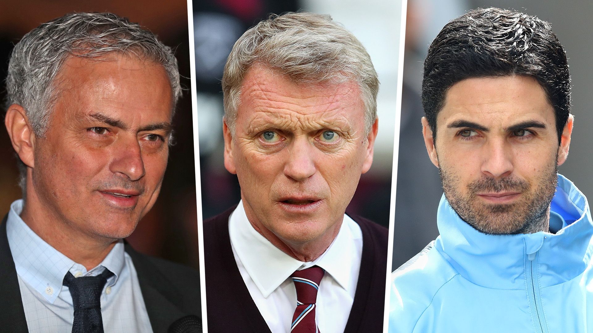 Jose Mourinho David Moyes Mikel Arteta