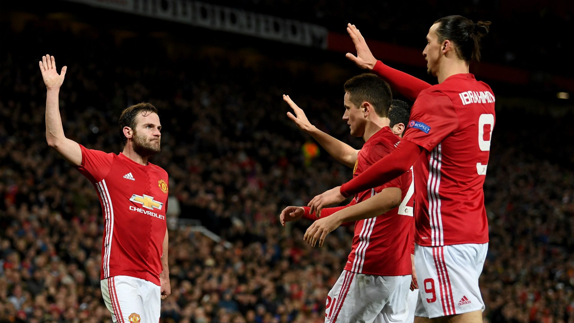 Juan Mata Ander Herrera Zlatan Ibrahimovic Manchester United Rostov Europa League 16032017