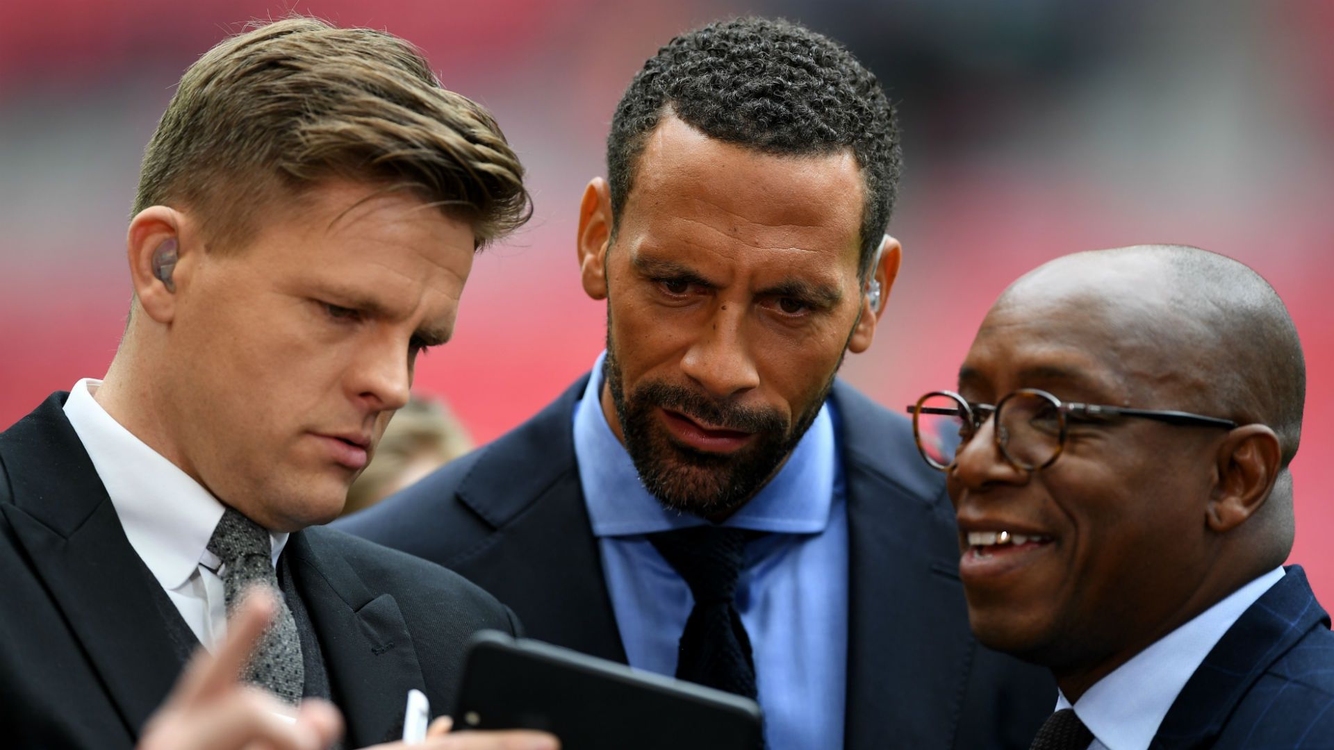 Jake Humphrey Rio Ferdinand Ian Wright