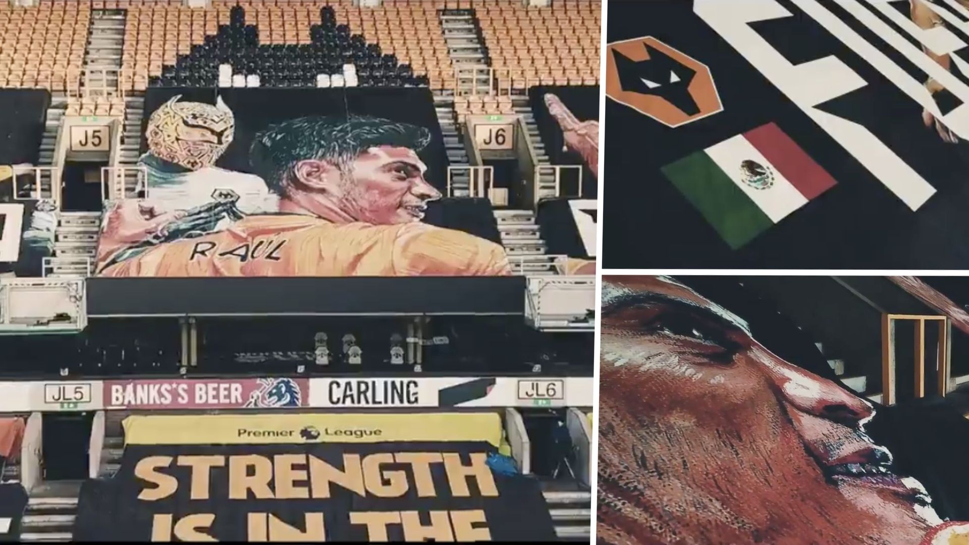 Raúl Jiménez Wolves tifo