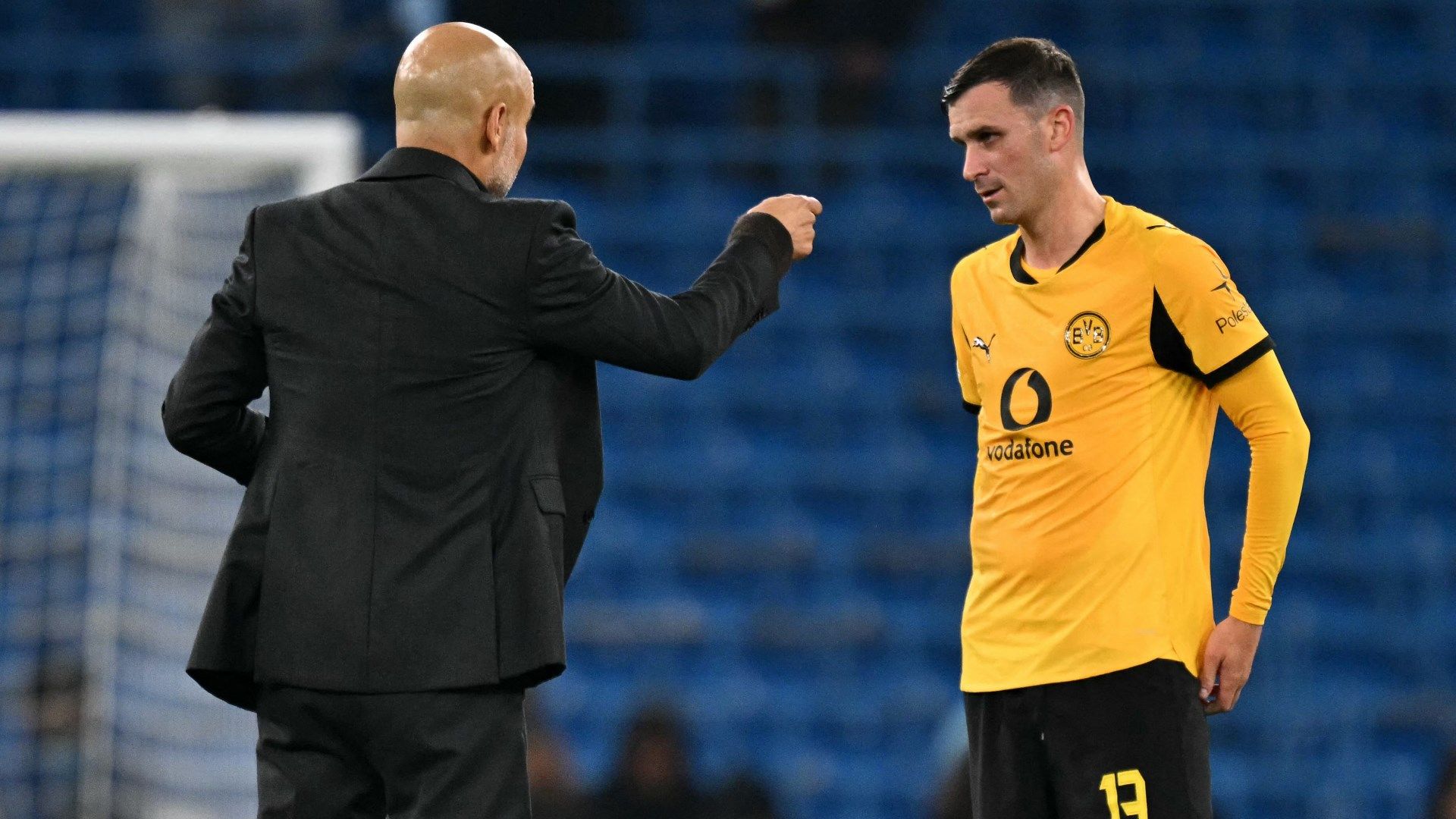 Pep Guardiola Pascal Gross Manchester City Borussia Dortmund 2025