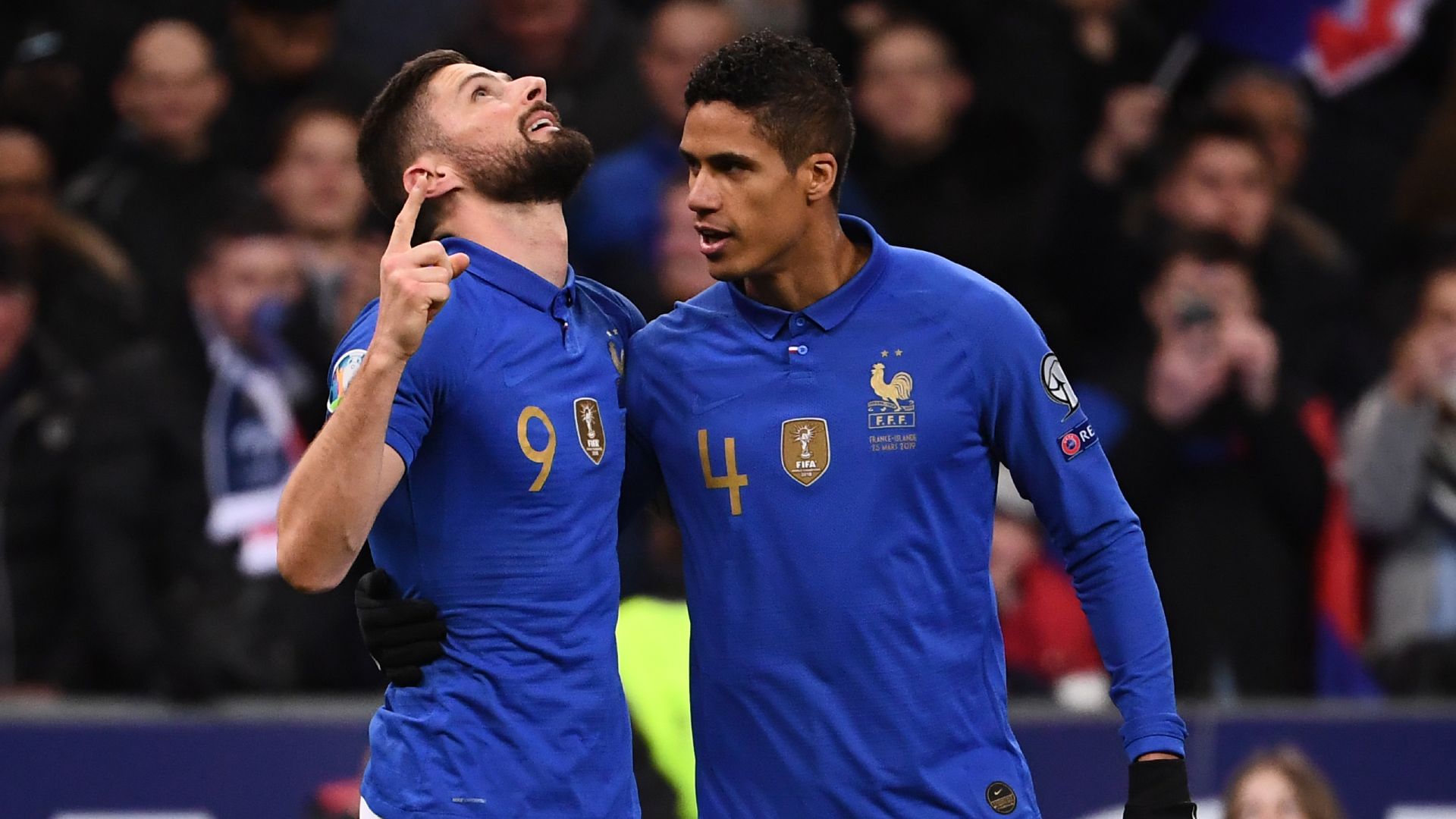 Equipe de France Olivier Giroud Raphaël Varane