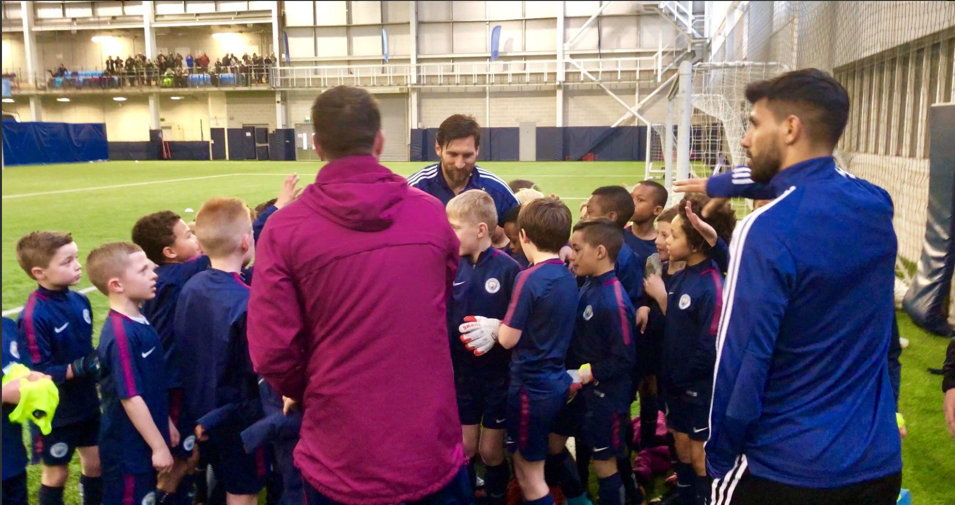 Sergio Aguero Lionel Messi Manchester City