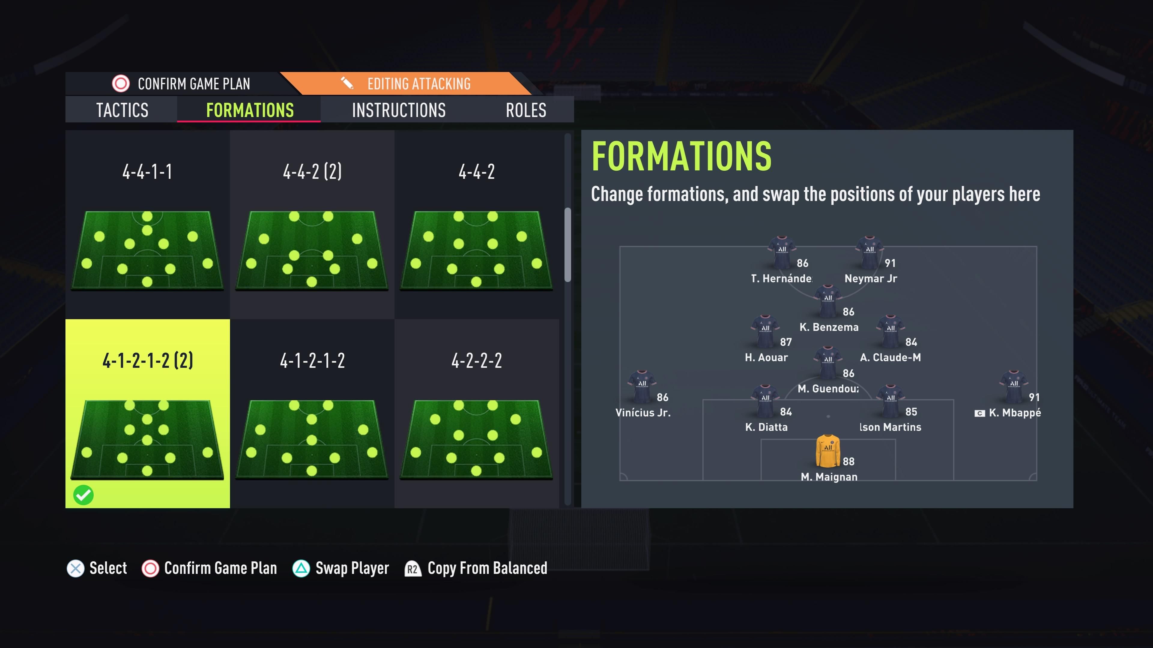 Formação utilizada por mr_kap no FUT Champions