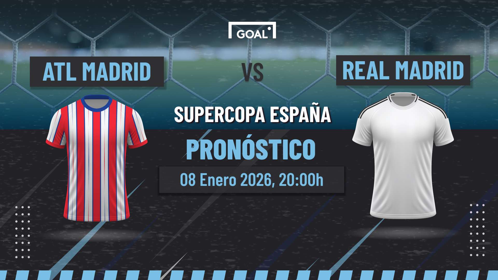 Atlético de Madrid vs Real Madrid Pronóstico y Apuestas Supercopa de España | 08/01/26