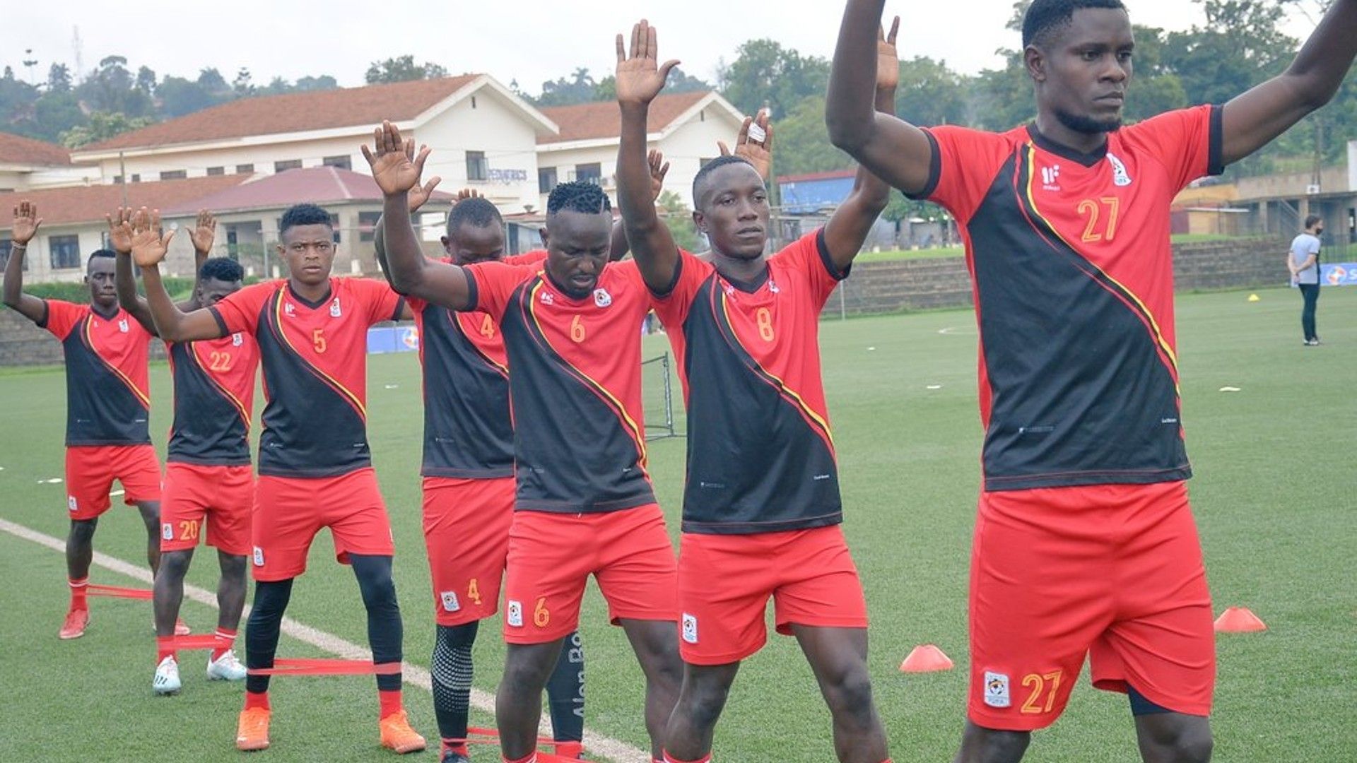 Uganda Cranes training.