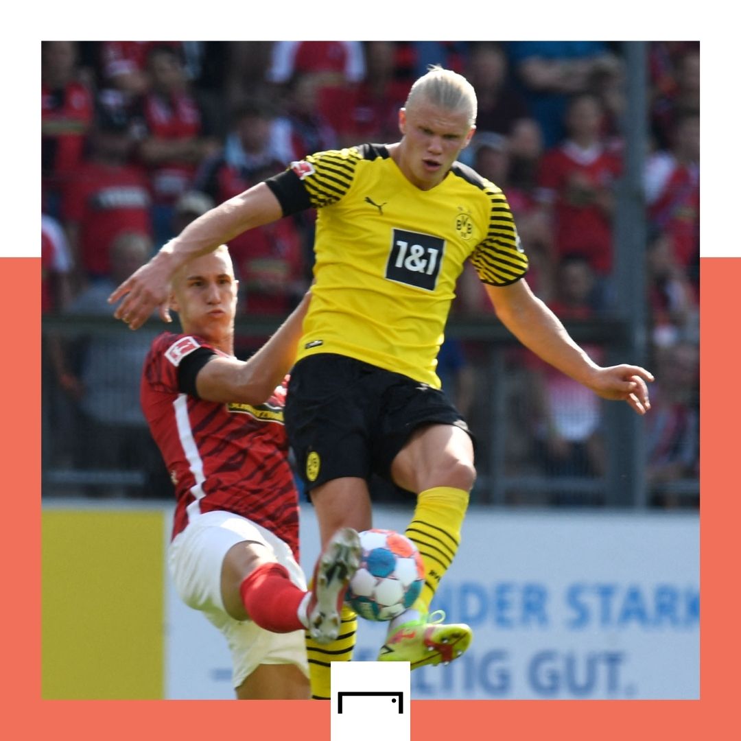 Nico Schlotterbeck Erling Haaland Freiburg Dortmund GFX 