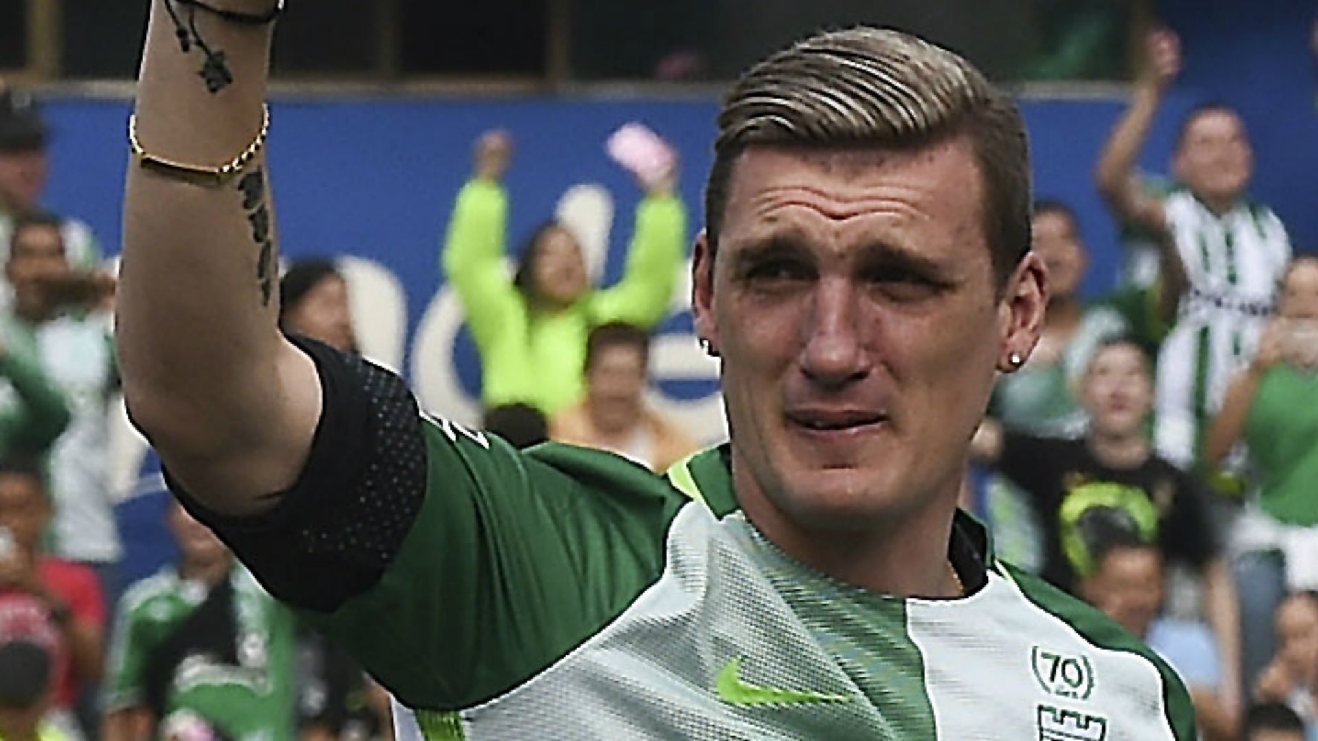 Franco Armani during his farewell from Atletico Nacional at the Atanasio Girardot Stadium in Medellin 05012018