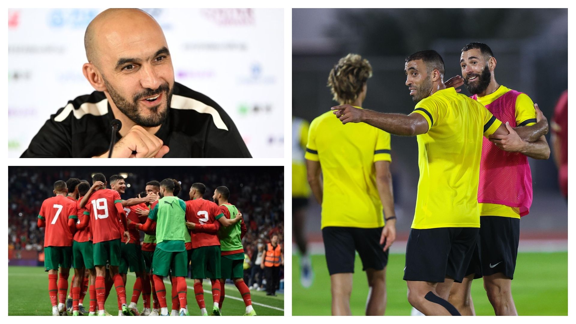 Abderrazak Hamdallah - Karim Benzema - Walid Regragui - Morocco