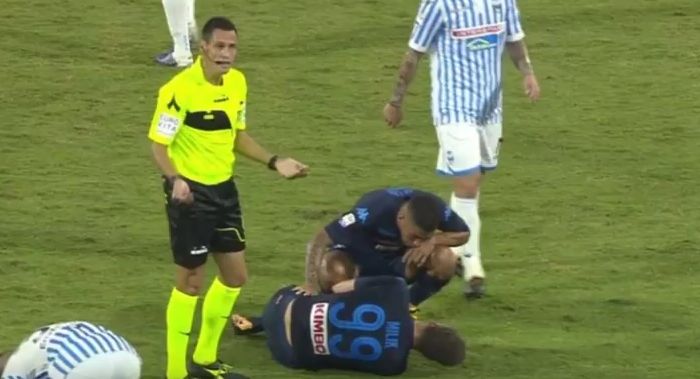 Milik crociato SPAL-Napoli 2017