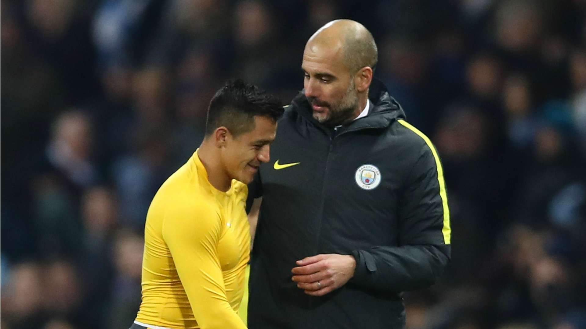 Josep Guardiola y Alexis Sánchez archivo Arsenal City