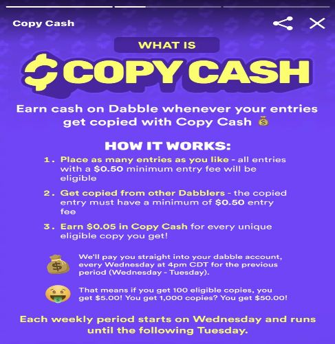 dabble copy cash