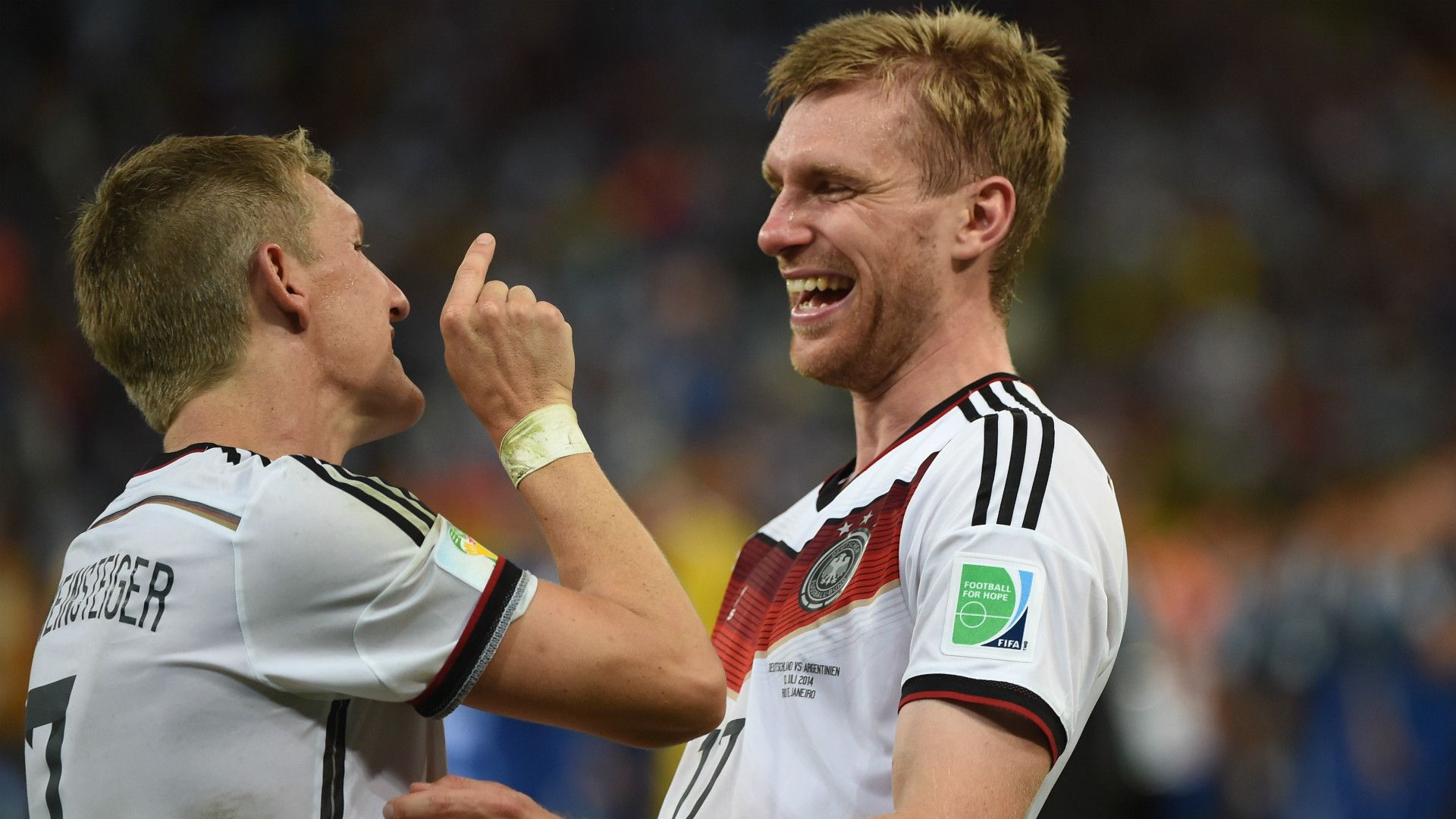 Bastian Schweinsteiger Per Mertesacker Germany World Cup 13072014