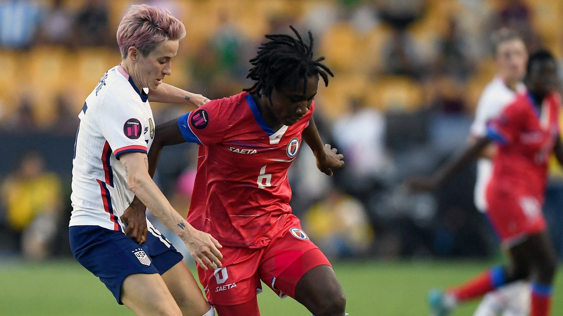 Melchie Dumornay Haiti Women Megan Rapinoe USWNT 2022