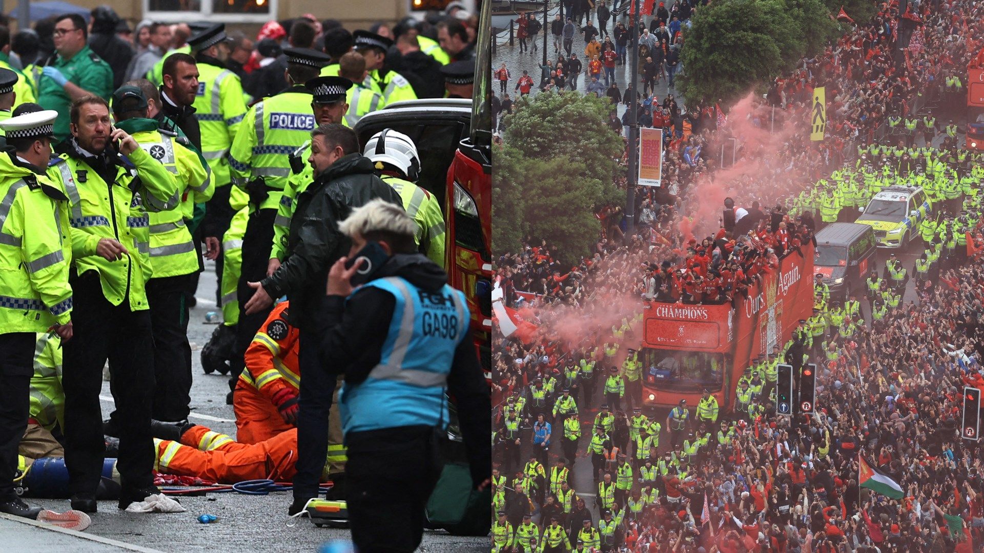 Police arrest man after driving into crowd of Liverpool supporters during Premier League trophy parade | Goal.com UK