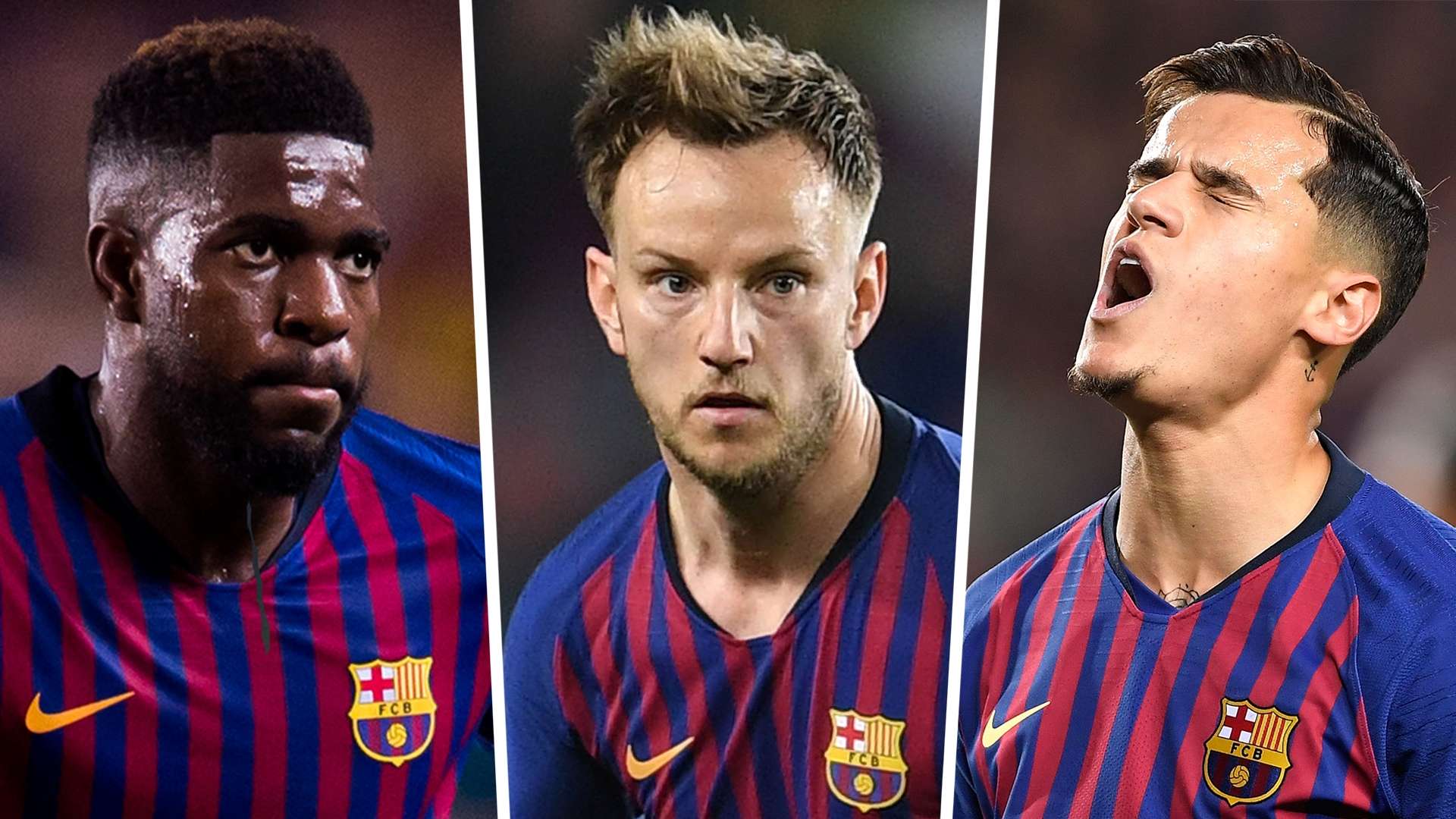 Samuel Umtiti Ivan Rakitic Philippe Coutinho