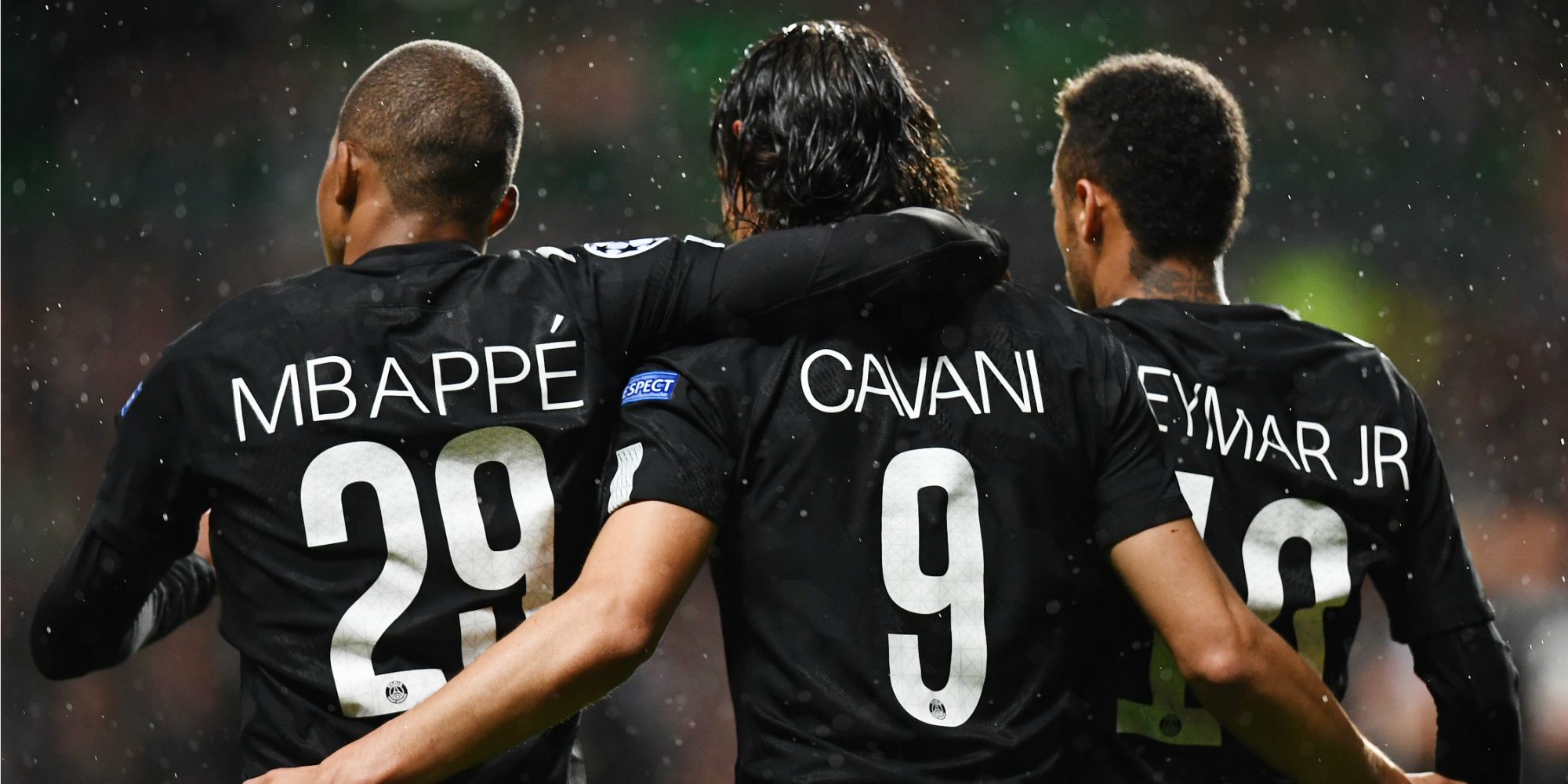 Kylian Mbappè Edinson Cavani Neymar Celtic PSG Champions League