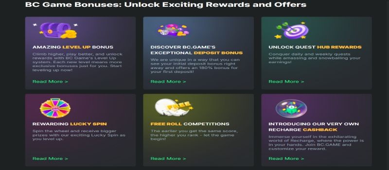 BC Game Bonus Offers