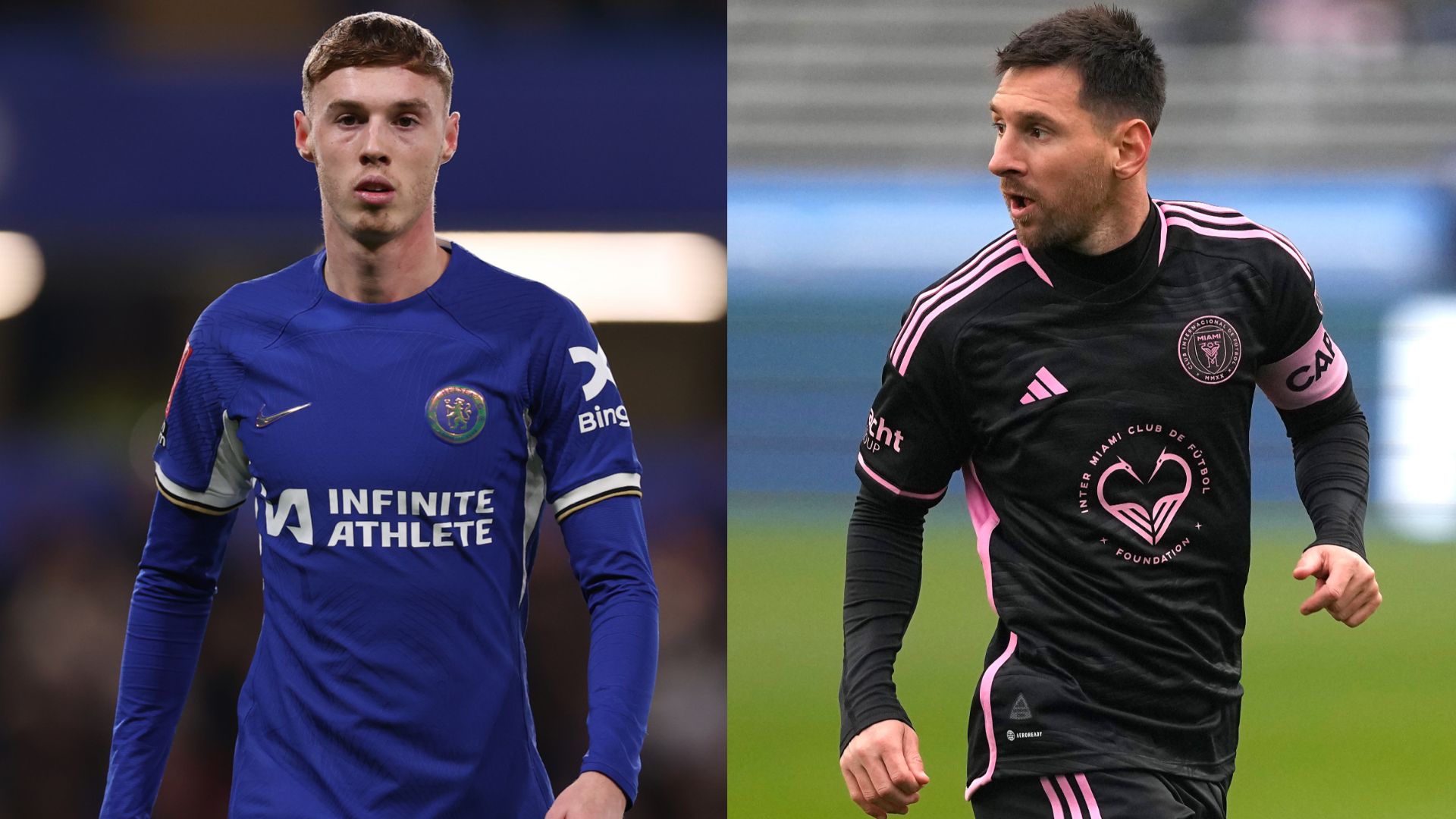 Chelsea's Cole Palmer and Inter Miami's Lionel Messi