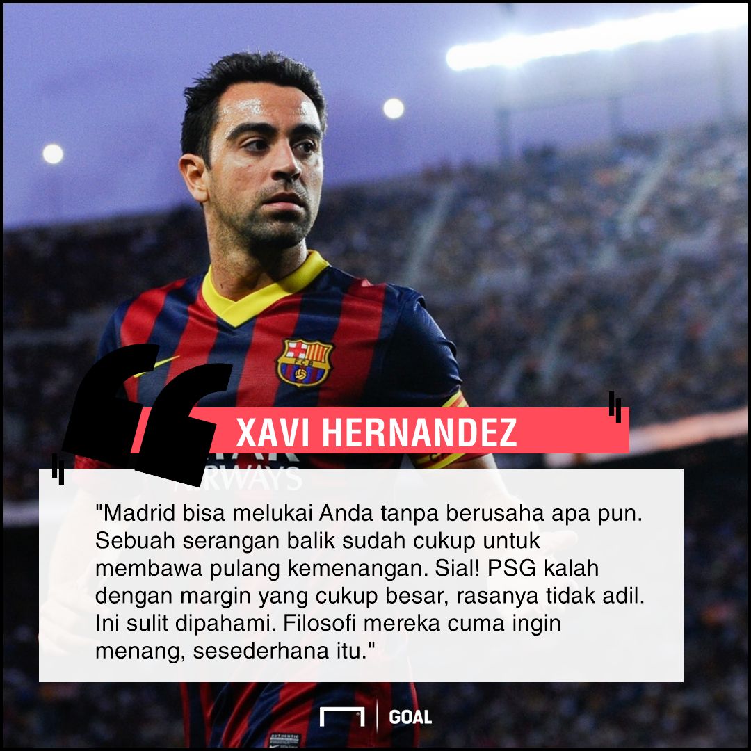 GFXID Xavi tentang Madrid-PSG