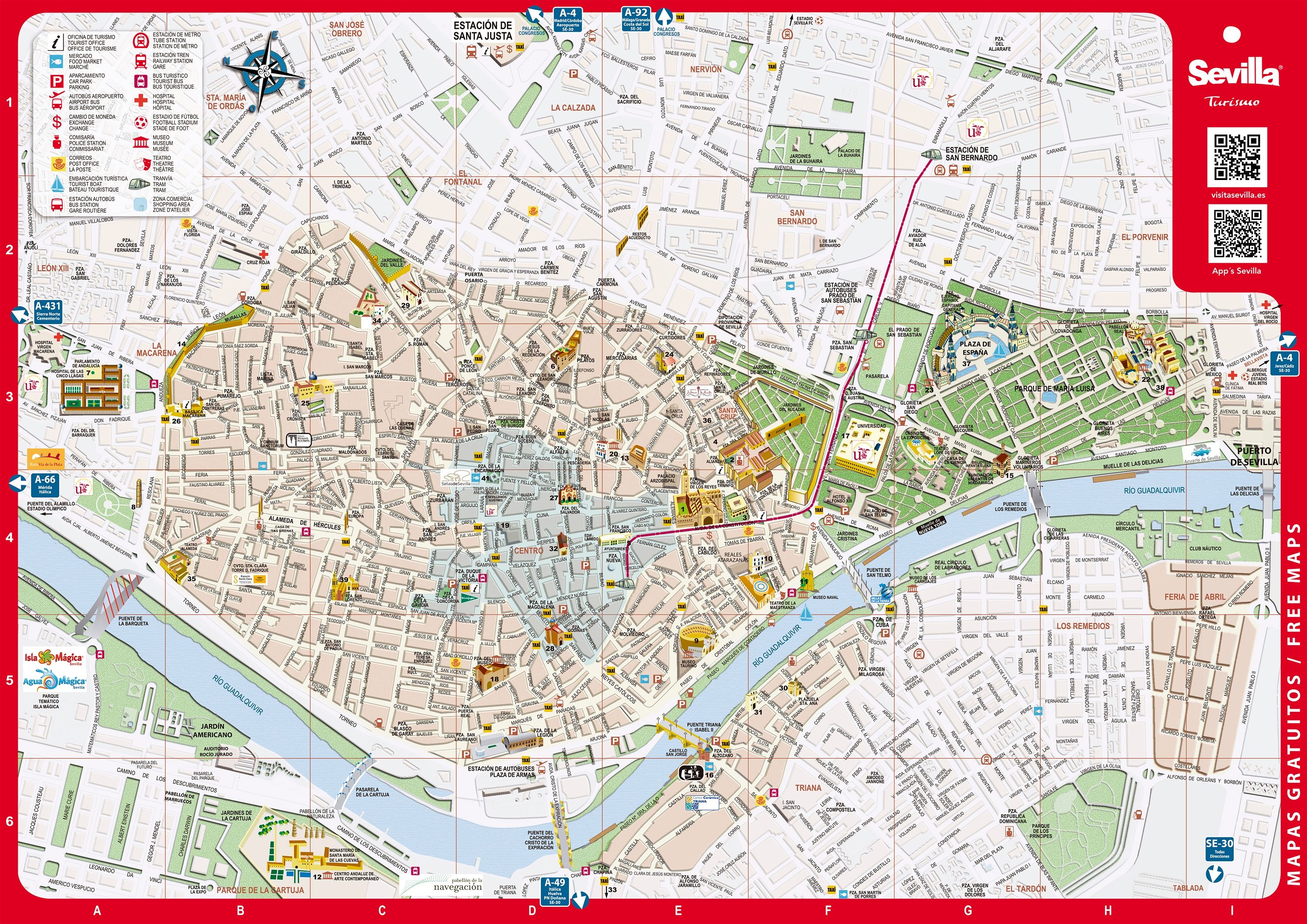 Mapa turístico Sevilla