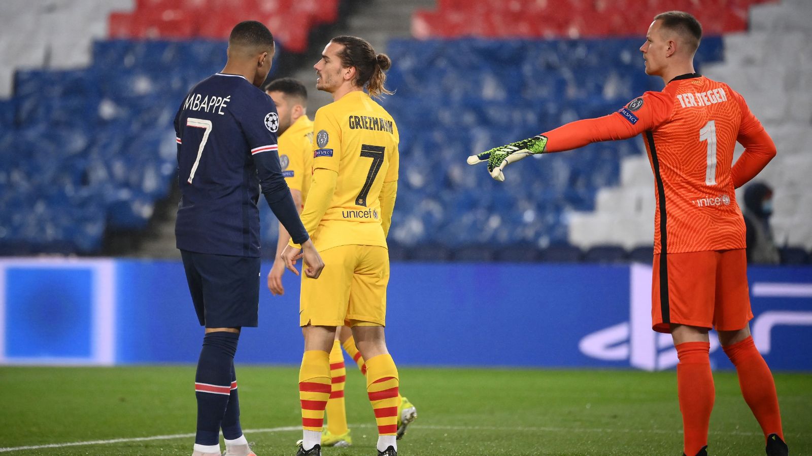 Mbappe Griezmann Ter Stegen PSG Barcelona Champions League