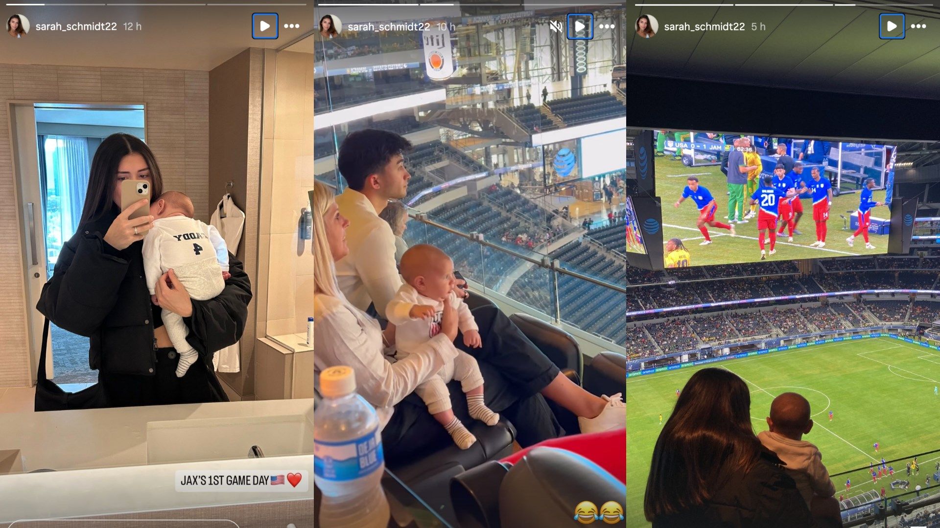 Tyler Adams' infant son watched USMNT-Jamaica
