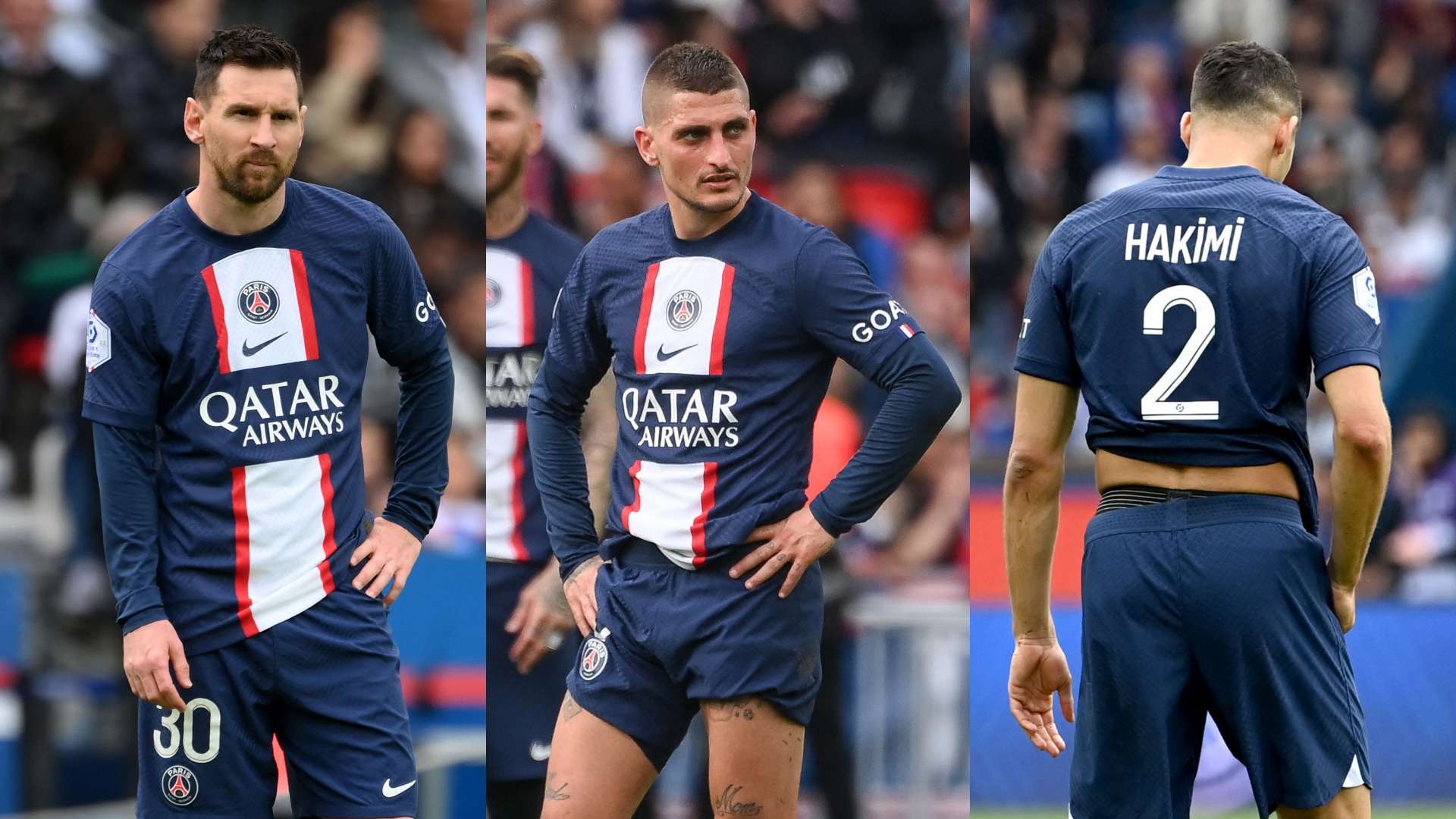 PSG Lorient Messi Verratti Hakimi