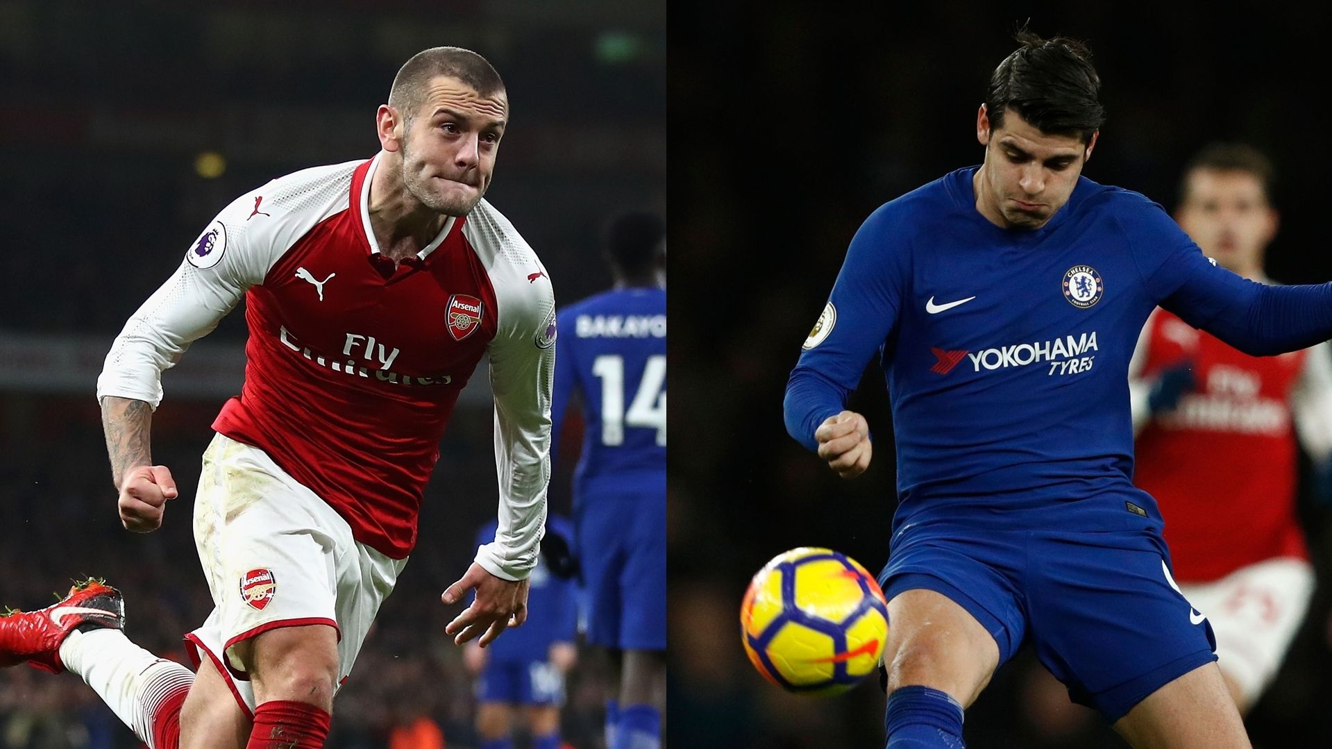Jack Wilshere Arsenal Alvaro Morata Chelsea