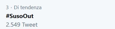 Suso out Twitter