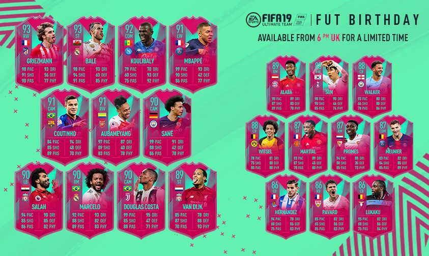 Equipo FIFA 19 FUT Birthday